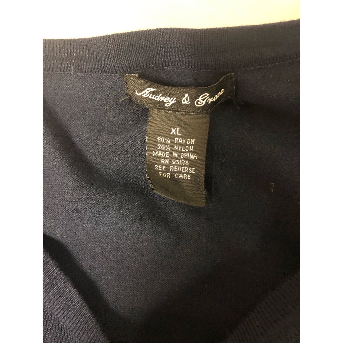 Other Audrey & Grace Women’s Navy Blue Button Up Cardigan Sweater Size XL / US 12-14 / IT 48-50 - 4 Thumbnail
