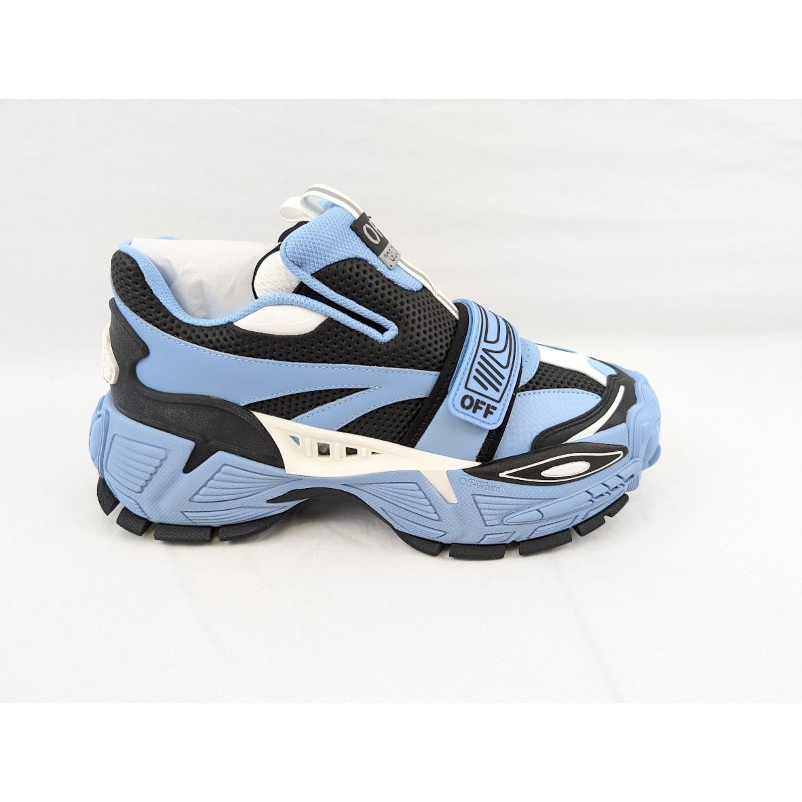 Off-White o1rshd1 Glove Slip On Sneakers in Light Blue/Black Size US 11 / EU 44 - 4 Thumbnail