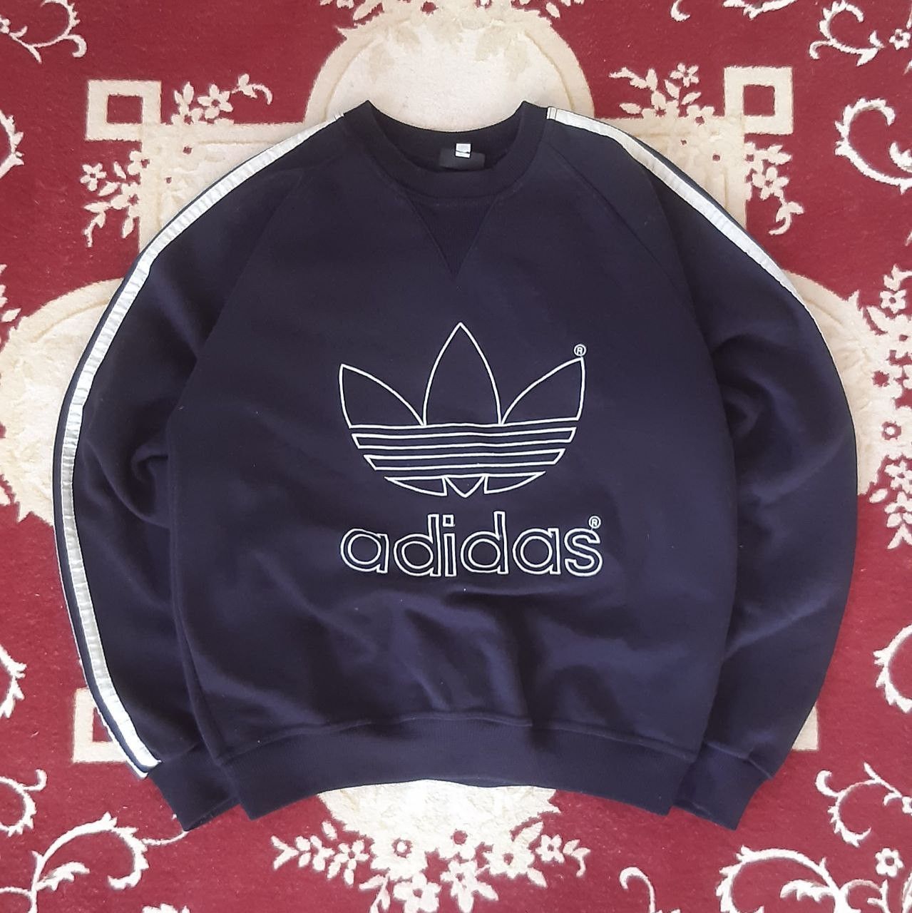 Adidas × Vintage ADIDAS Trefoil Vintage Sweatshirt Size US L / EU 52-54 / 3 - 1 Thumbnail