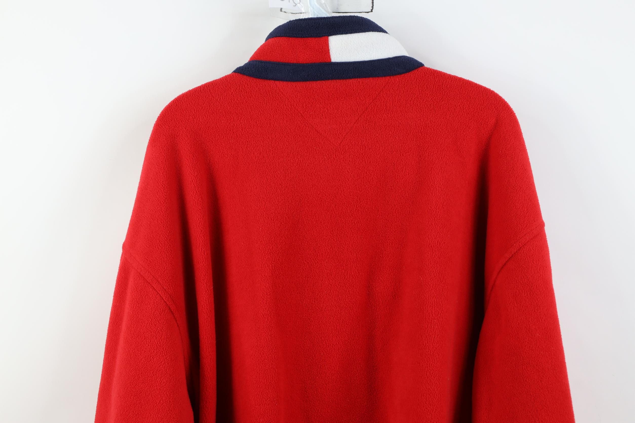 Tommy Hilfiger Vintage 90s Tommy Hilfiger 1/4 Zip Fleece Pullover Sweater Size US XL / EU 56 / 4 - 15 Thumbnail
