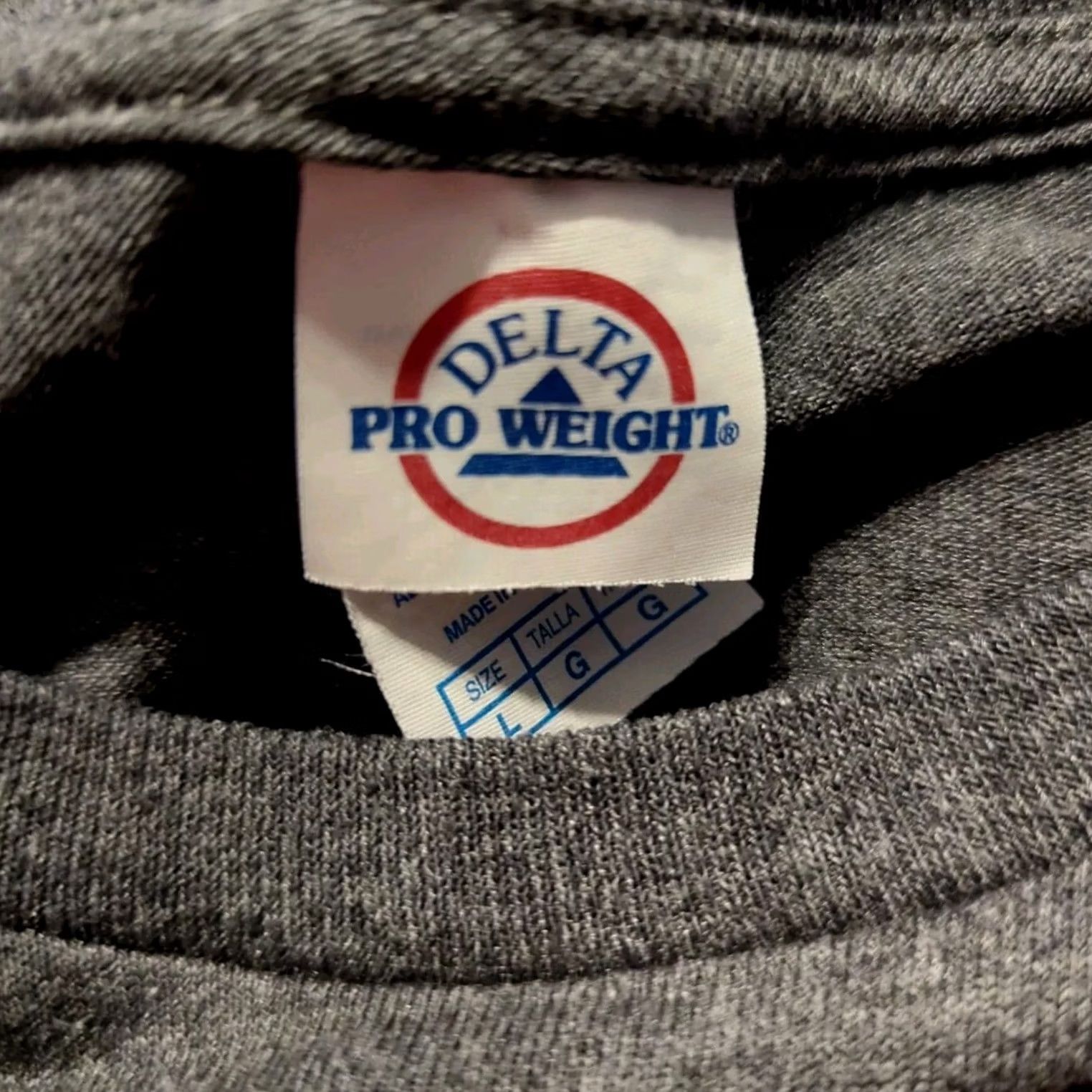 Delta Nike Pittsburgh Shirt L Mens Gray Solid Cotton Knit Size US L / EU 52-54 / 3 - 8 Thumbnail