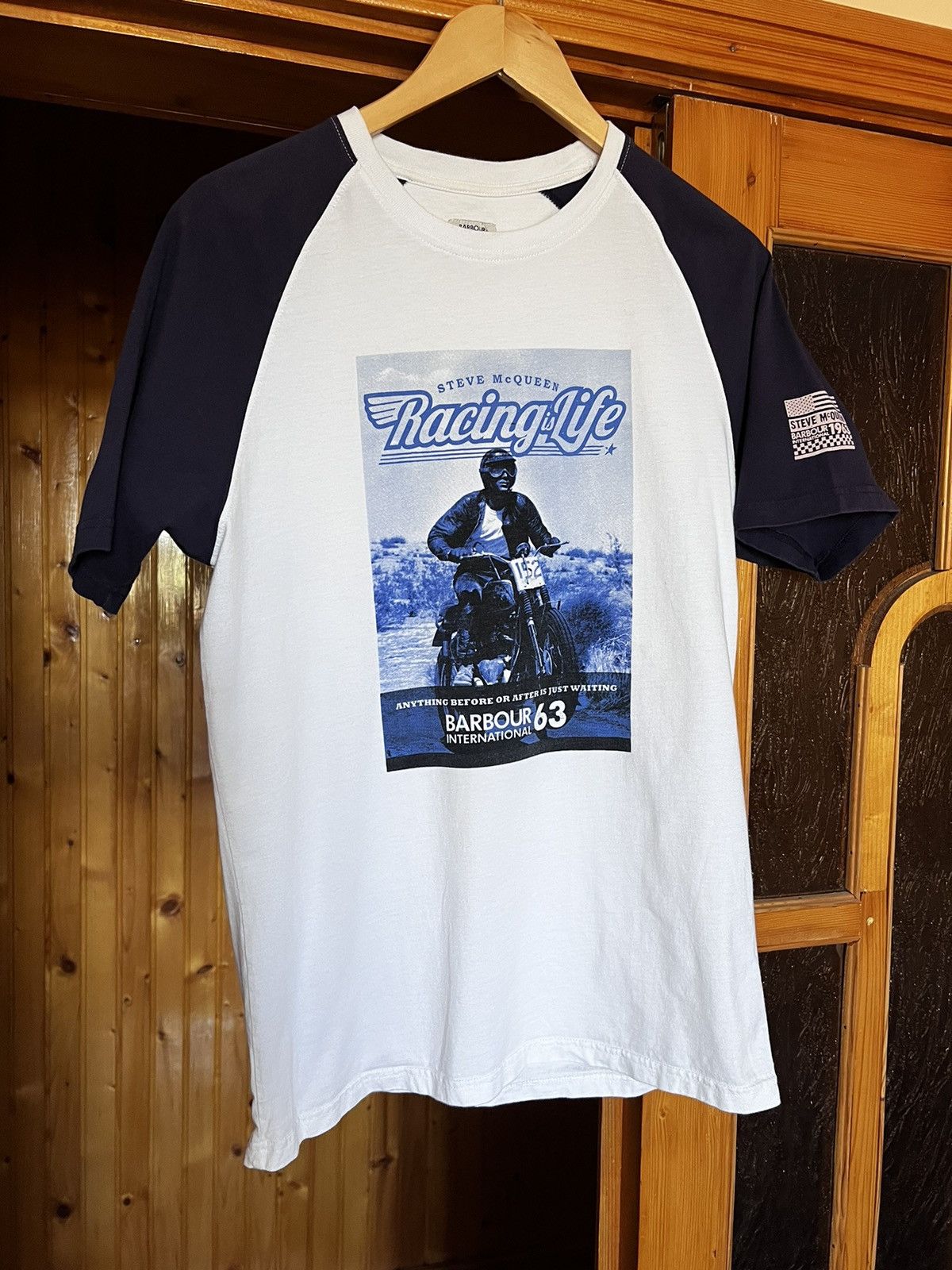 Barbour Barbour International Steve McQueen Triumph Racing tees 1963 Size US L / EU 52-54 / 3 - 8 Thumbnail