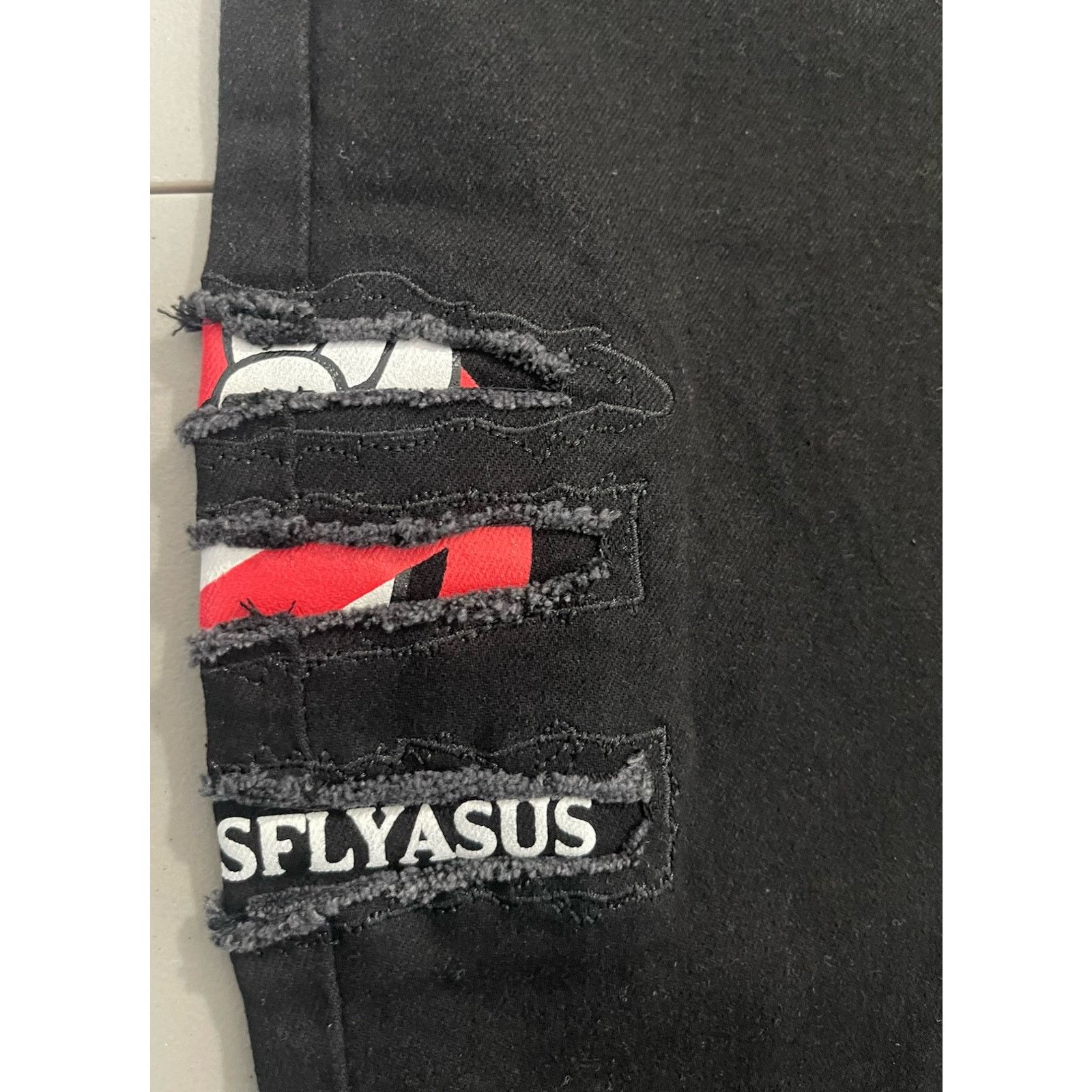 Born Fly NWT Born Fly Jeans Mens Embroidered Black Patchwork Denim Size US 36 / EU 52 - 4 Thumbnail