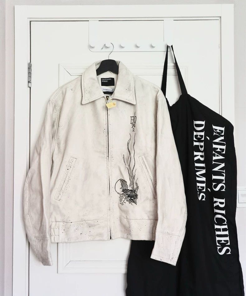 Enfants Riches Deprimes Enfants Riches Deprimes SS 24 White Splash Leather Jacket 2 Size US XL / EU 56 / 4 - 1 Thumbnail