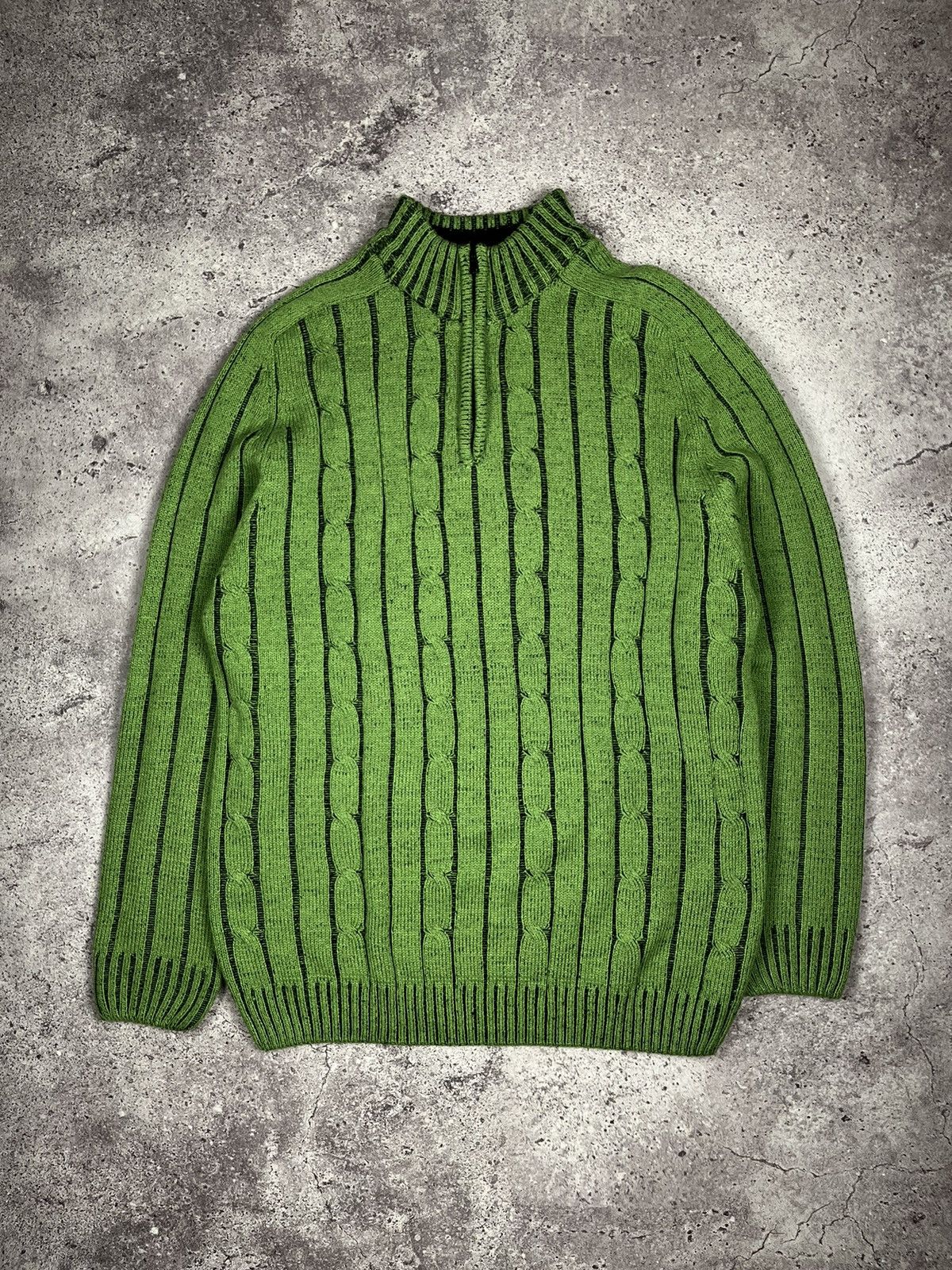 Pre-owned Diesel X Vintage Avantgarde Diesel Ribbed Knit Green Style Sweater