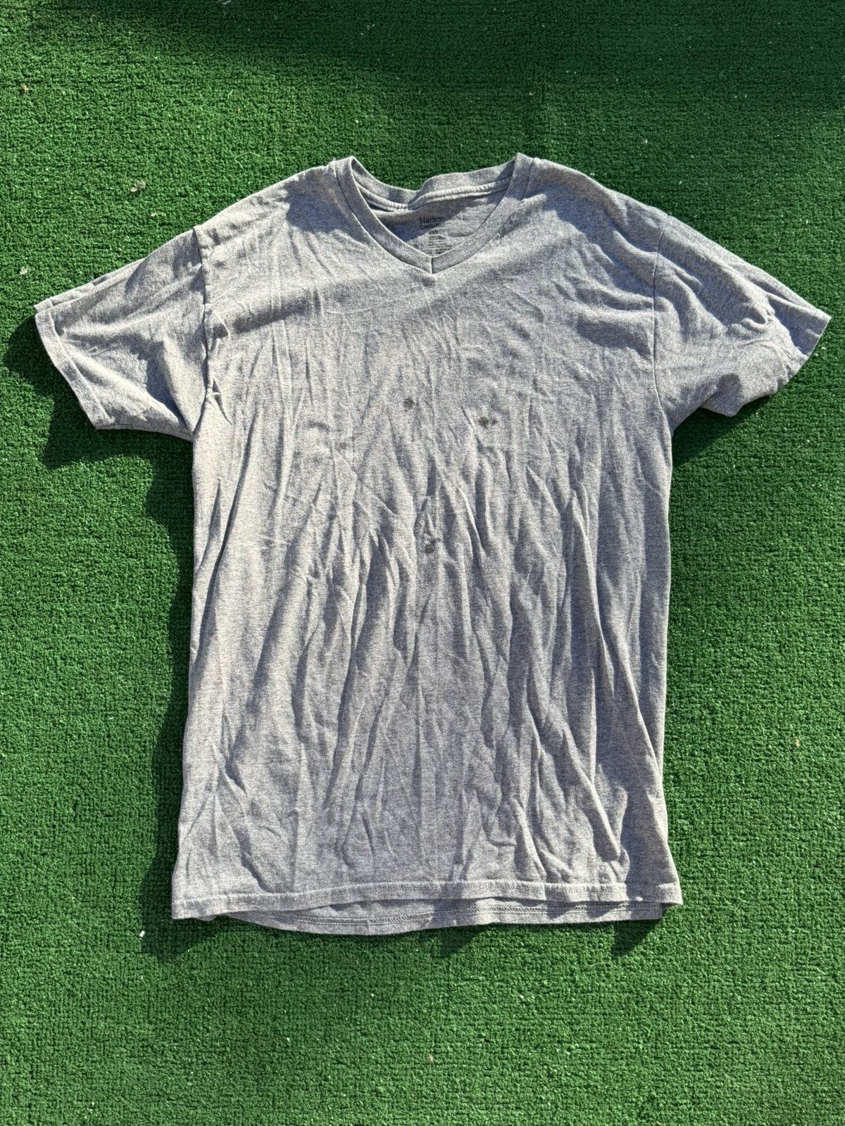 Hanes Hanes Basic Grey T-shirt Size US M / EU 48-50 / 2 - 1 Thumbnail