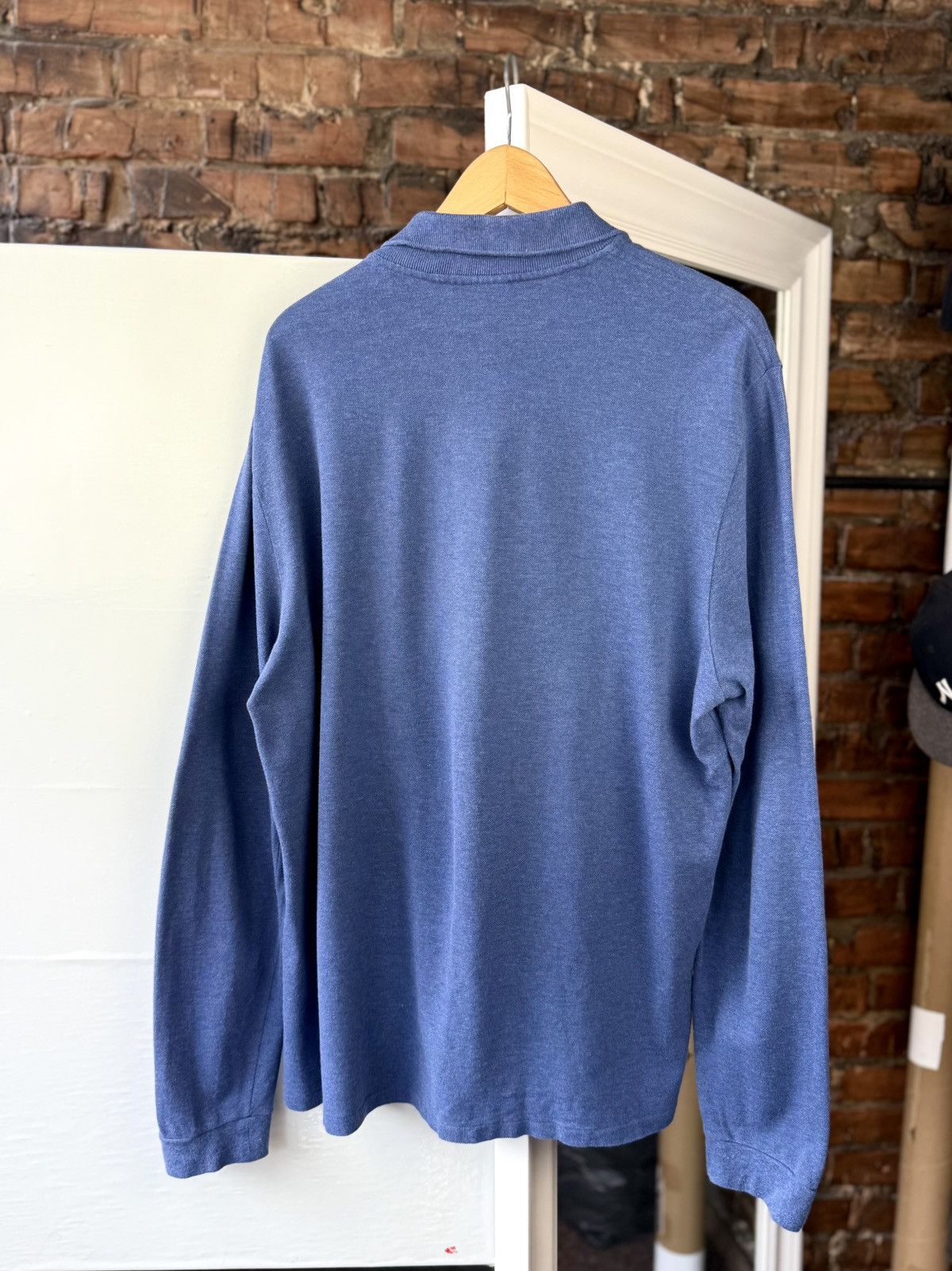 Lacoste Lacoste Mens Blue Long Sleeve Polo Shirt Y2K Size US XL / EU 56 / 4 - 2 Thumbnail
