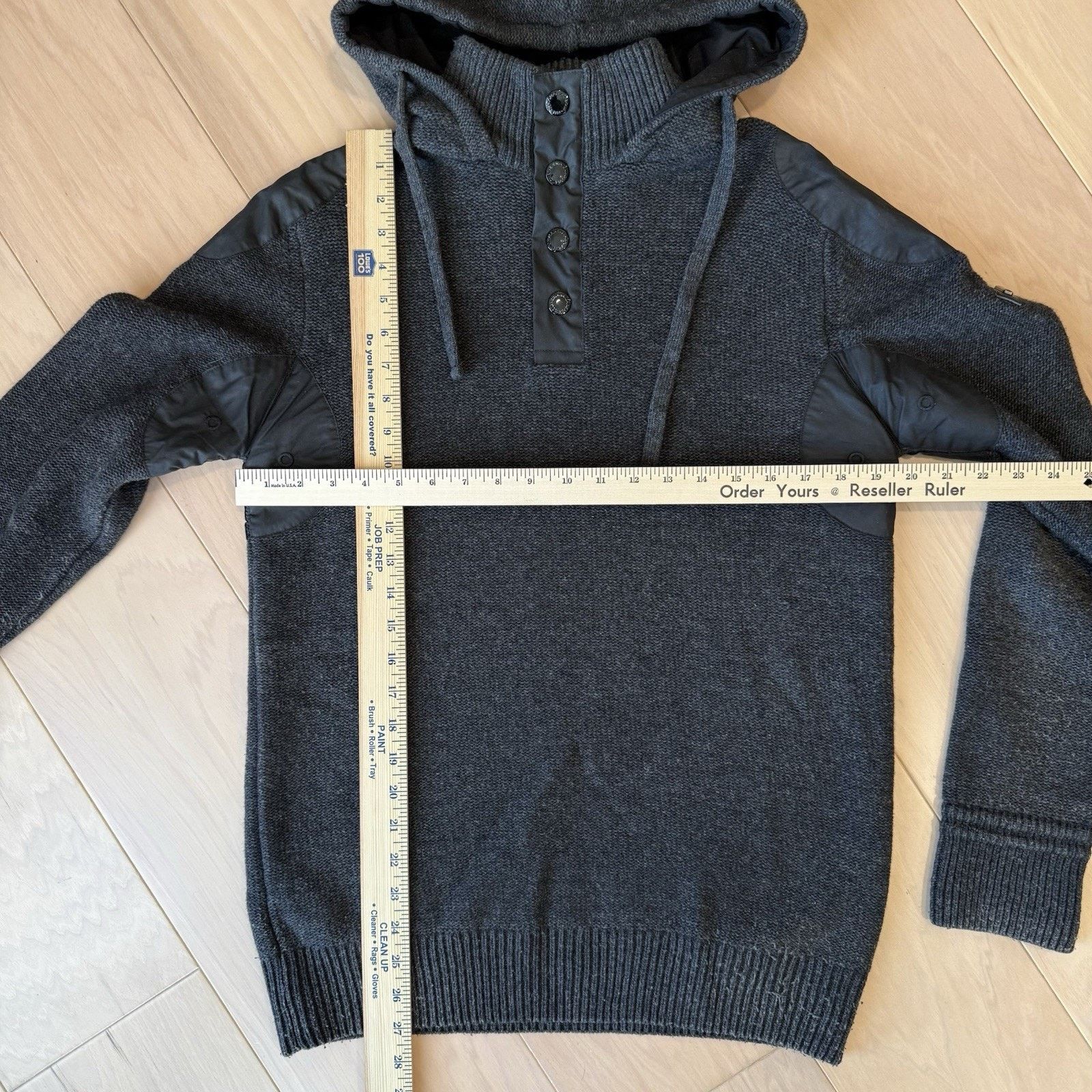 Barbour Barbour Wool Sweater Small Dark Gray Hooded Pullover Size US S / EU 44-46 / 1 - 3 Thumbnail