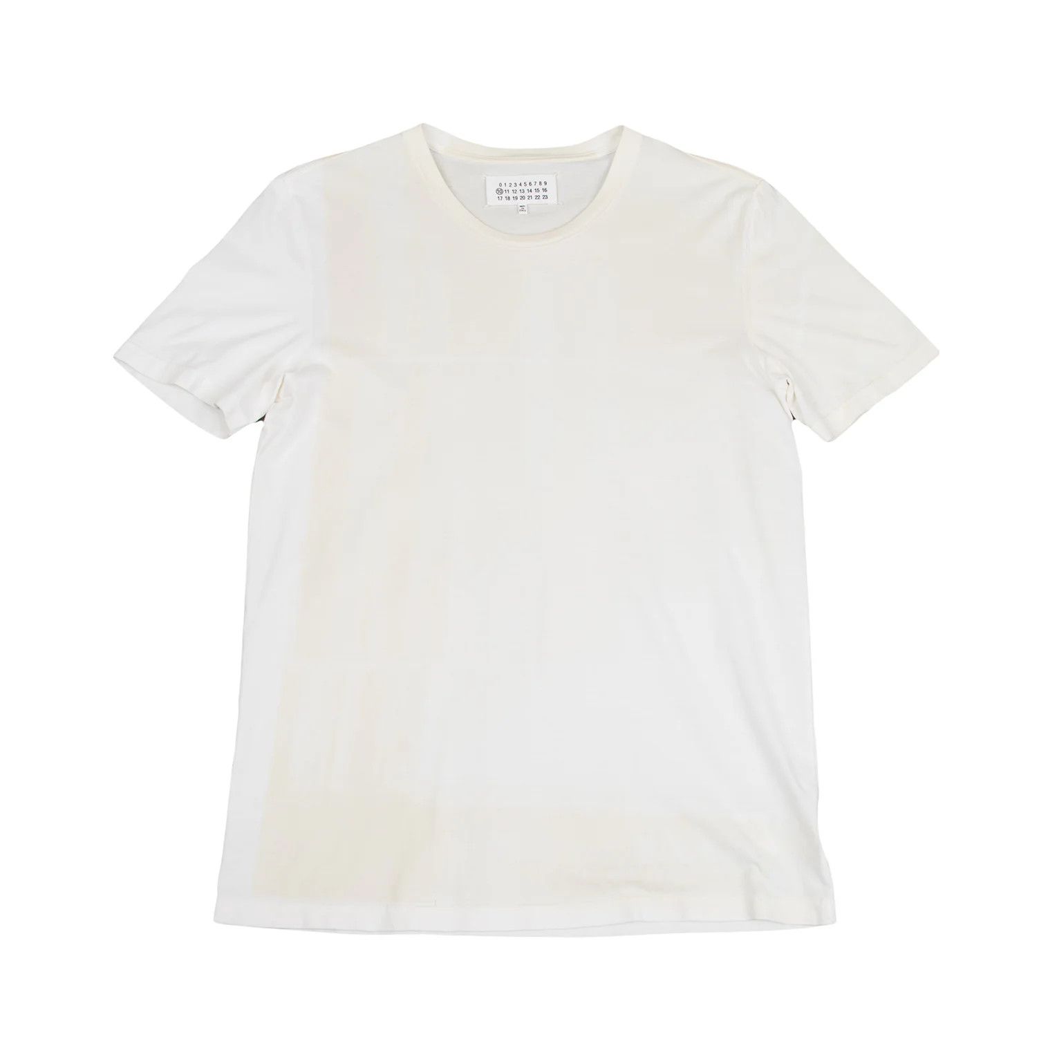 Maison Margiela Transfer Print T-Shirt in White Cream Size 44 Size US S / EU 44-46 / 1 - 1 Thumbnail