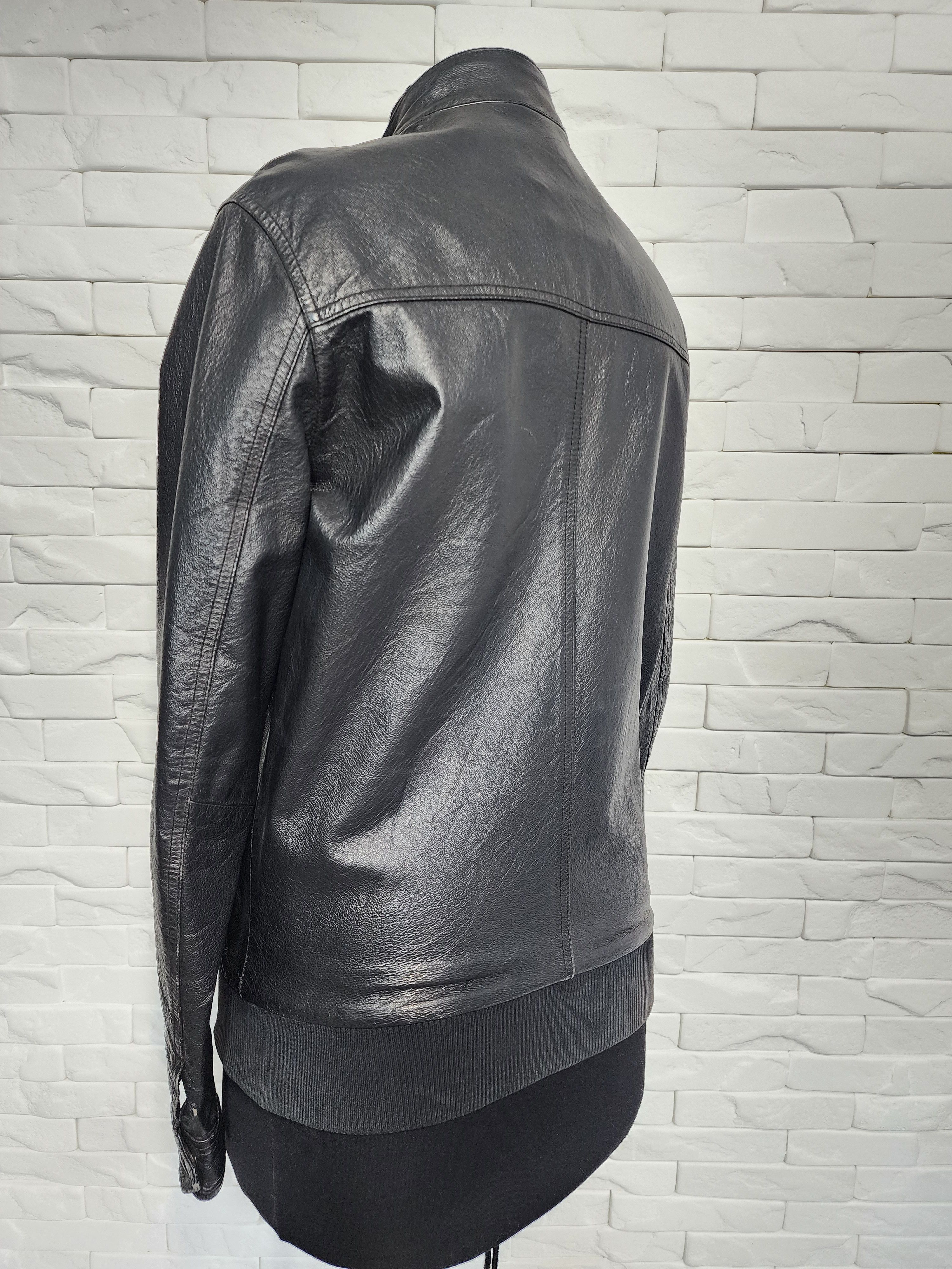 Bench Men's black leather jacket. Size US M / EU 48-50 / 2 - 6 Thumbnail