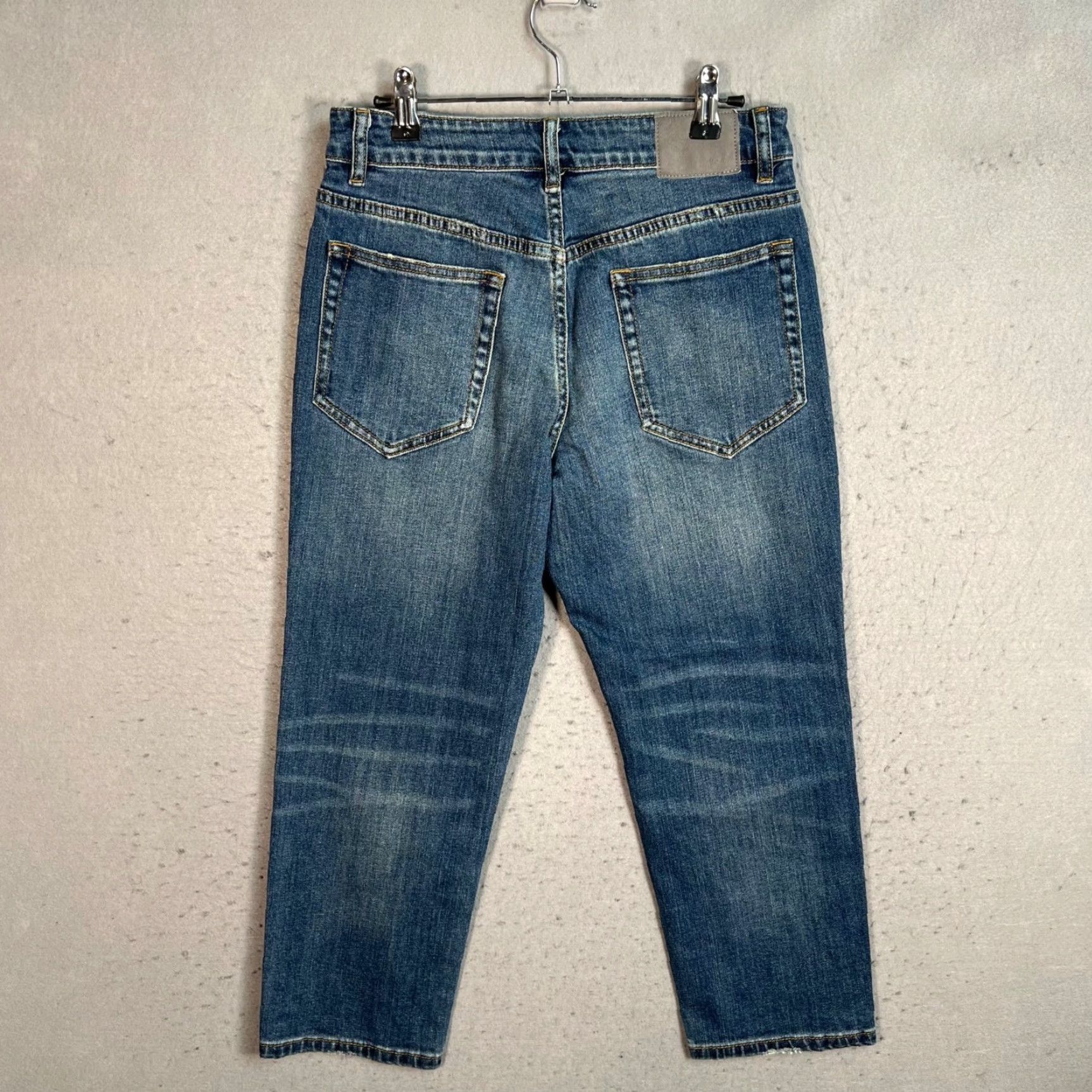 6397 6397 Womens Jeans Cropped 25 5-Pocket Denim Blue High Rise Regular In Italy - Adult Womens Size 42" / US 20 - 2 Thumbnail