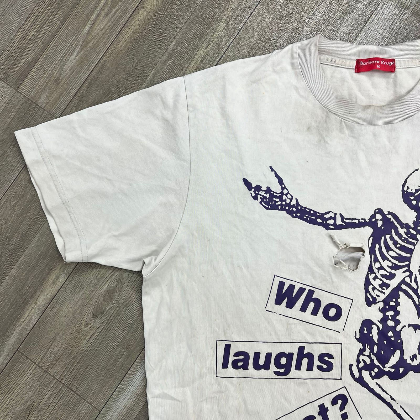If Six Was Nine × Japanese Brand × Le Grande Bleu (L.G.B.) Barbara Kruger Who Laugh Last destroyed Tshirt Size US M / EU 48-50 / 2 - 5 Thumbnail