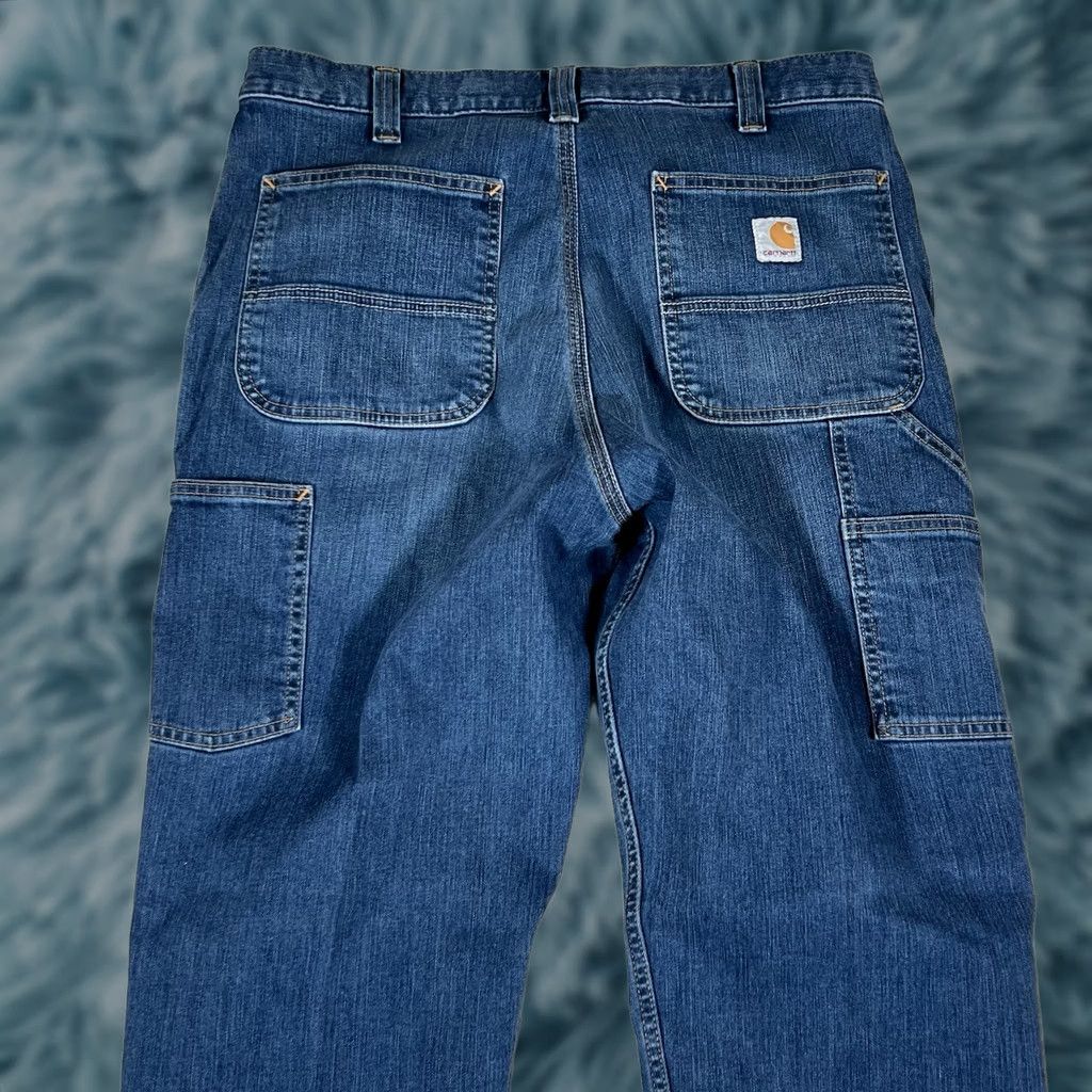 Carhartt Carhartt Jeans Mens 36x34 Relaxed Fit Carpenter Work Blue Size US 36 / EU 52 - 1 Thumbnail
