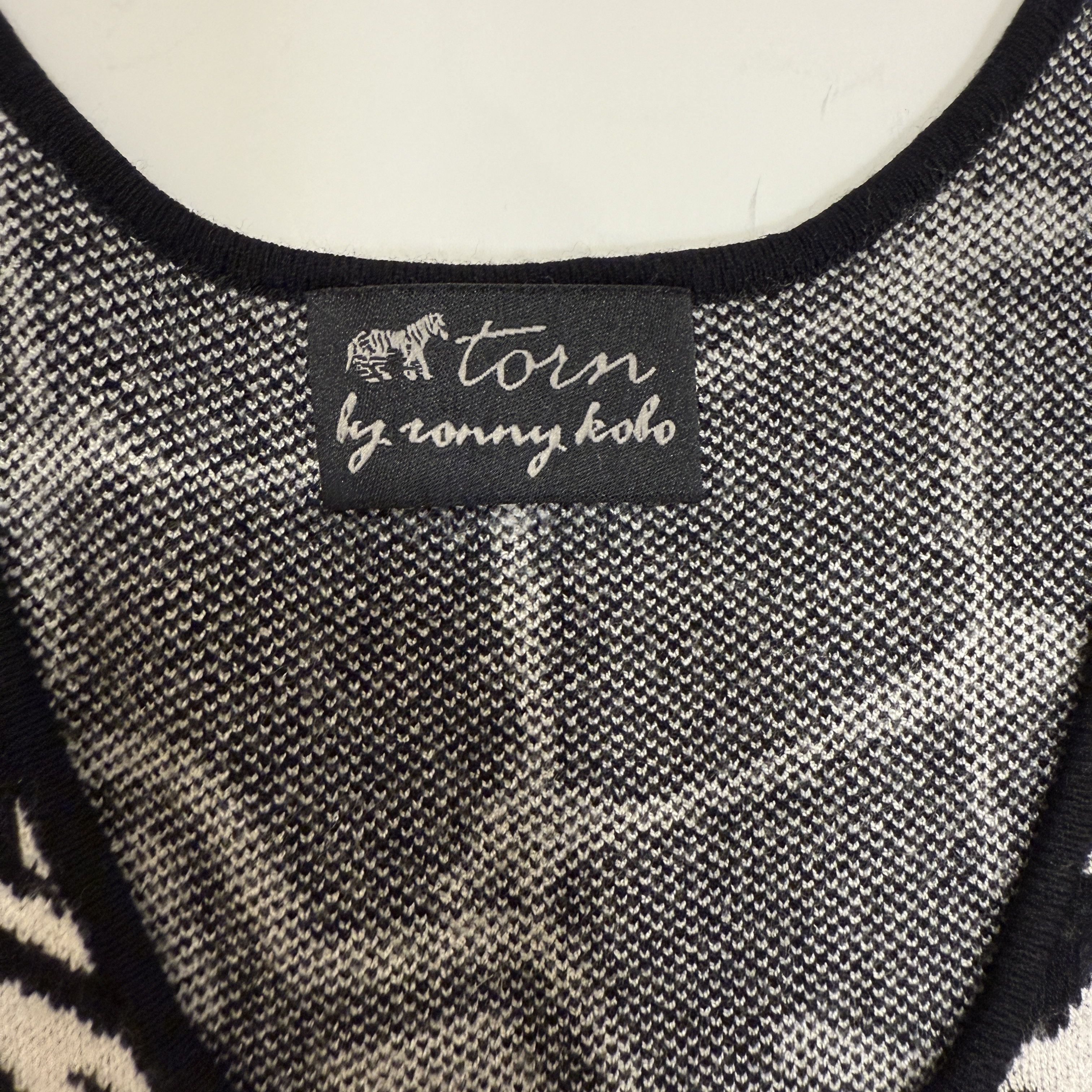 Ronny Kobo Torn by Ronny Kobo Archive Graphic Knit Bodycon Dress Size S / US 4 / IT 40 - 4 Thumbnail
