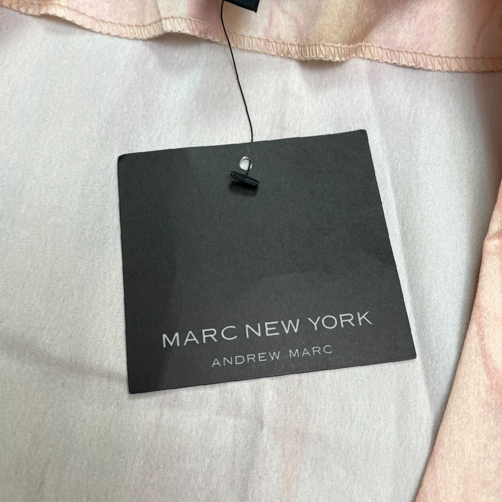 Andrew Marc Andrew Marc Blouse Womens Large Peach Tie-Dye V-Neck Casual NWT Size L / US 10 / IT 46 - 4 Thumbnail