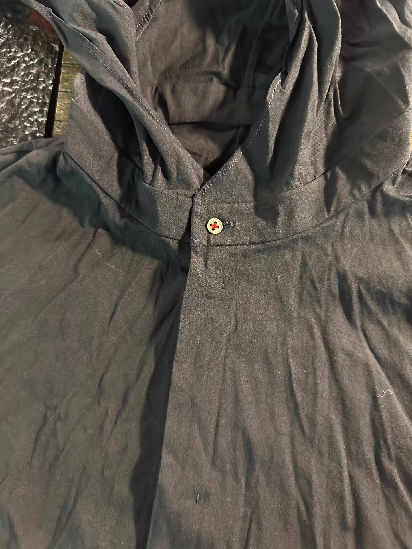 Ma+ m.a+ 17SS Black Hooded Fitted Shirt Ｑ25 Size US M / EU 48-50 / 2 - 2 Thumbnail