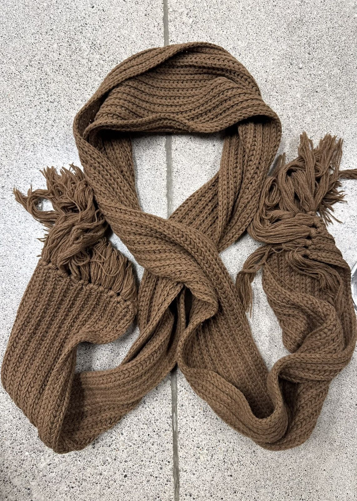 Veronique Branquinho Veronique Branquinho Wool Cable Knit Oversized Scarf Size ONE SIZE - 1 Thumbnail