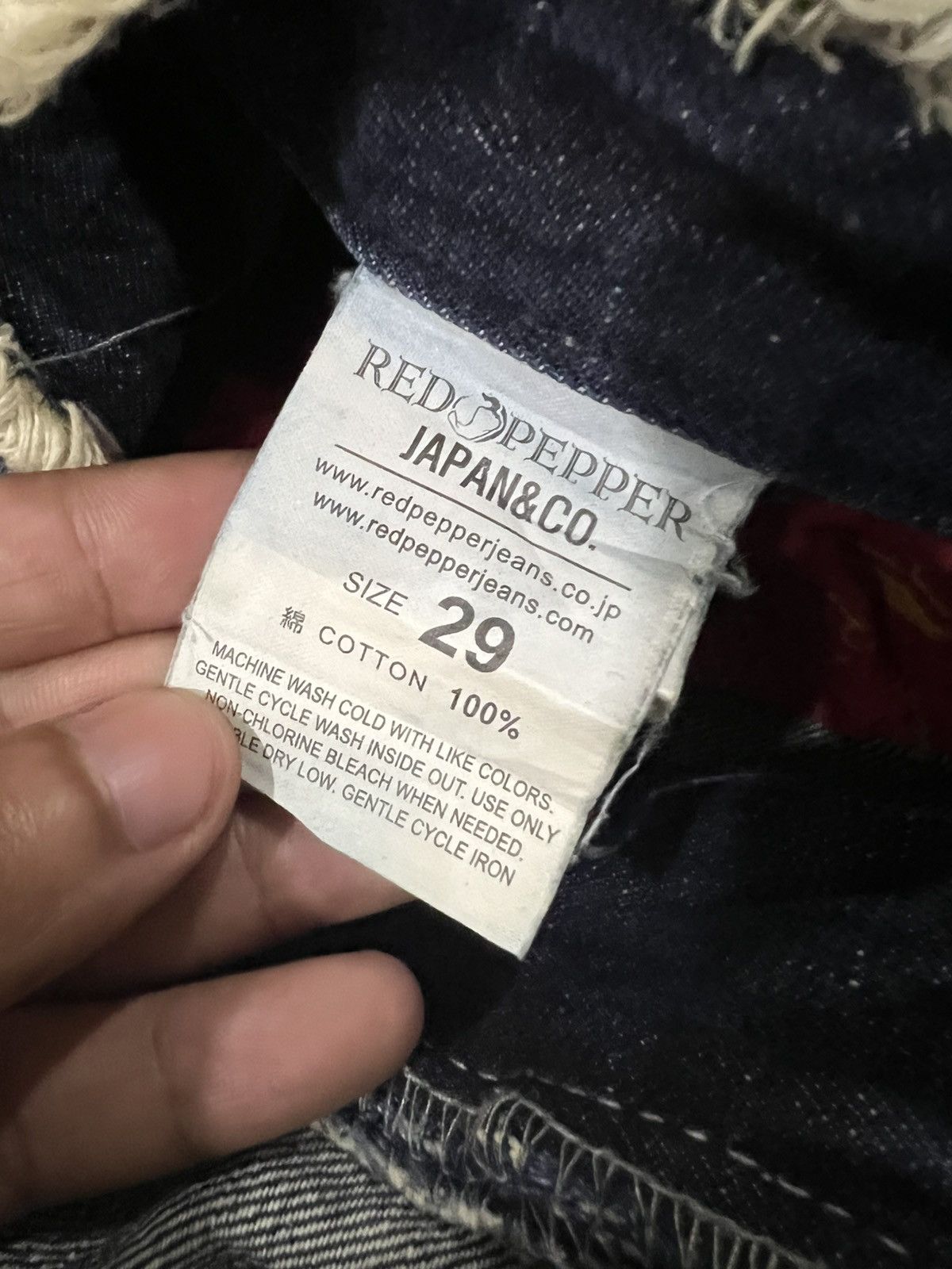 If Six Was Nine Y2K Red Pepper Embroidery Wing Studded Fade Wash Jeans Denim Size US 30 / EU 46 - 14 Thumbnail