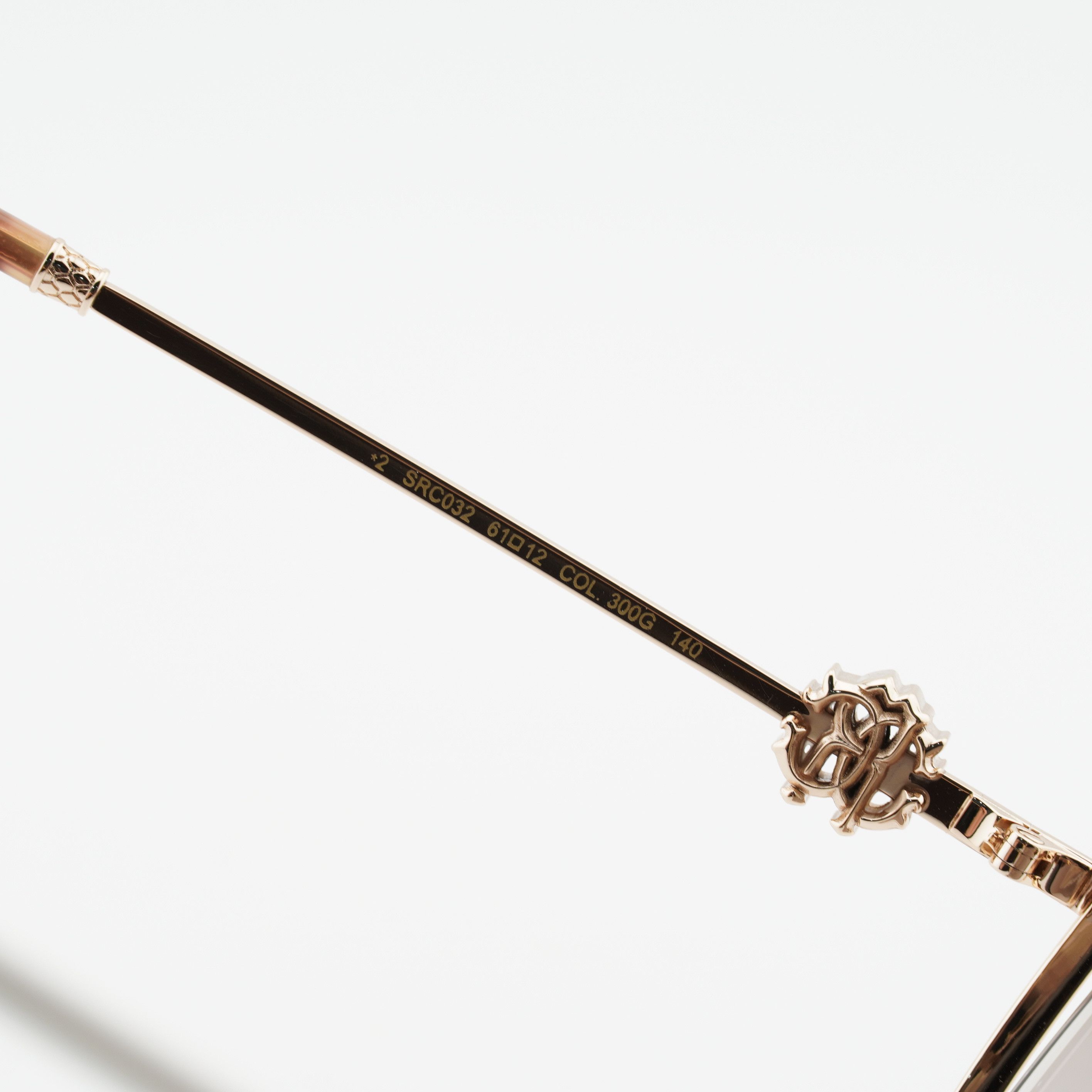 Roberto Cavalli Roberto Cavalli SRC032M 300G Sunglasses Gold Aviator Frame Size ONE SIZE - 8 Thumbnail