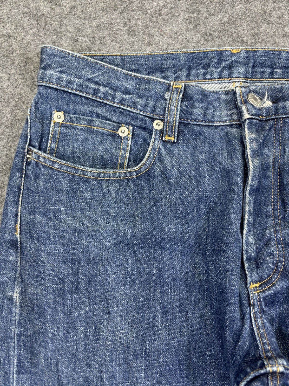 Helmut Lang 💥Vintage Helmut Lang💥90s Classic Raw Italian Cut Denim K12 Size US 29 - 5 Thumbnail