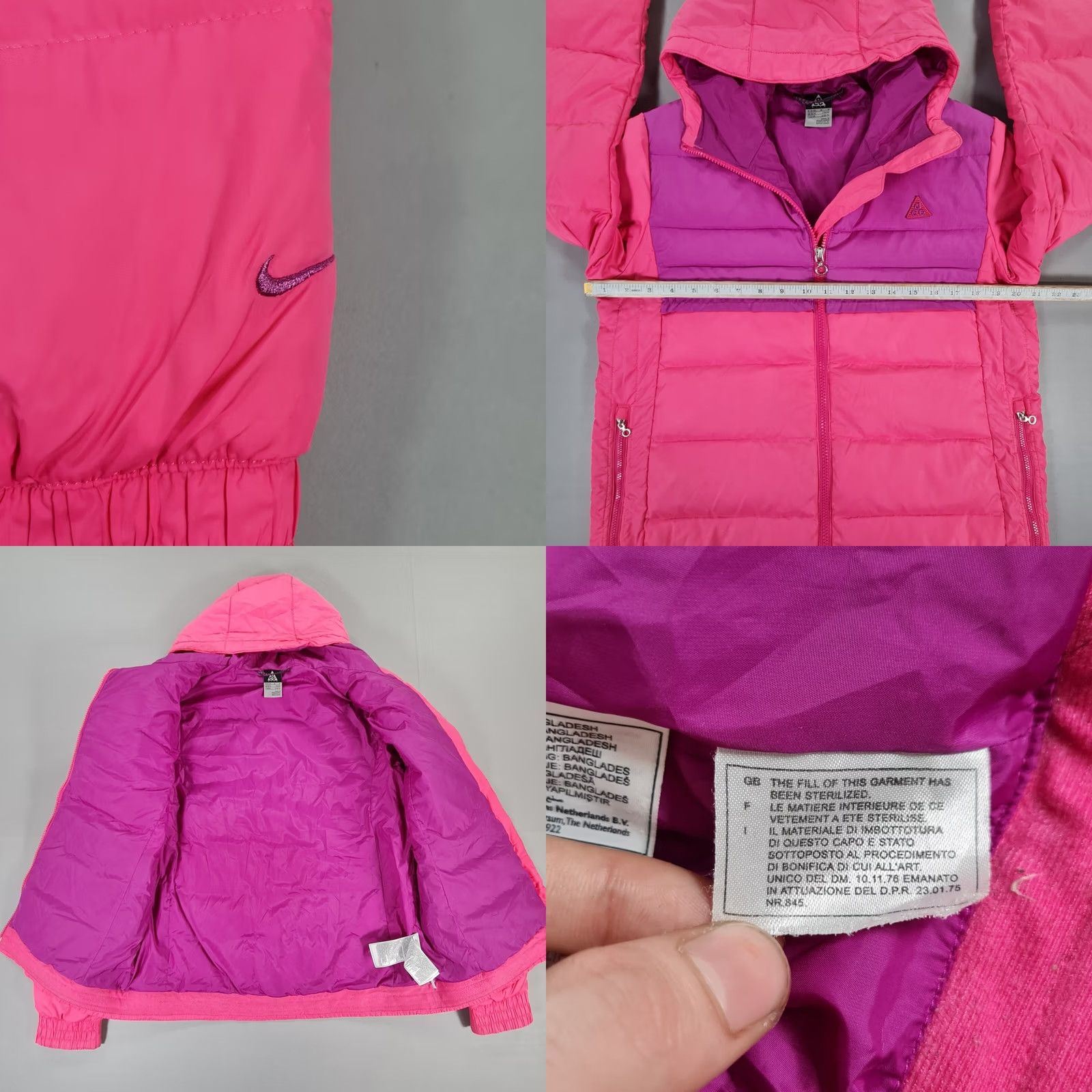 Nike ACG Nike ACG Jacket Womens Pink Medium Down Fill 550 Hooded Padded Vintage Regular Size M Zip Pocket Orange? Size M / US 6-8 / IT 42-44 - 8 Thumbnail