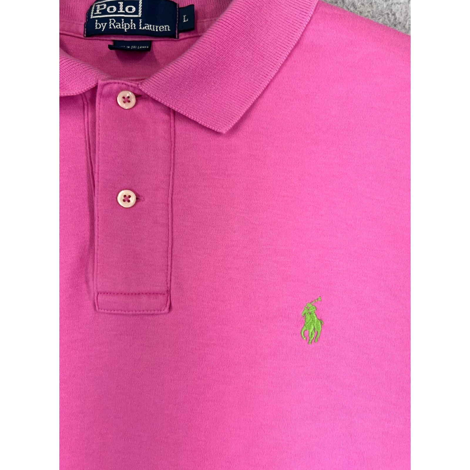 Ralph Lauren VINTAGE Ralph Lauren Polo Shirt Men L Pink 100% Cotton Jersey Polo Golf Classic Embroidered Logo 40 in Chest Short Sleeve Size US L / EU 52-54 / 3 - 6 Thumbnail
