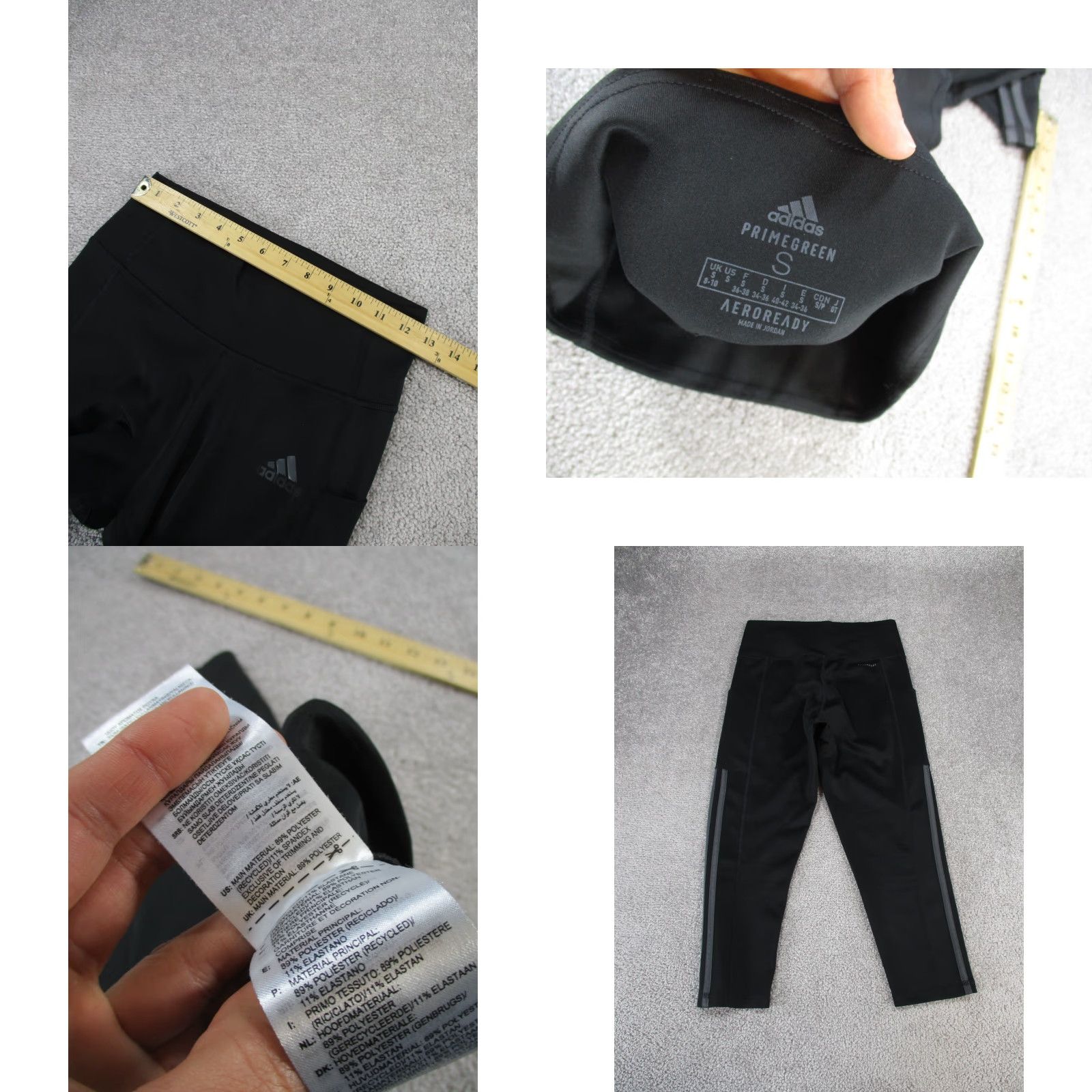 Adidas Adidas Leggings Capri Womens Small Black Grey Stripes Nike? Wait no. Sorry. Size 28" / US 6 / IT 42 - 8 Thumbnail