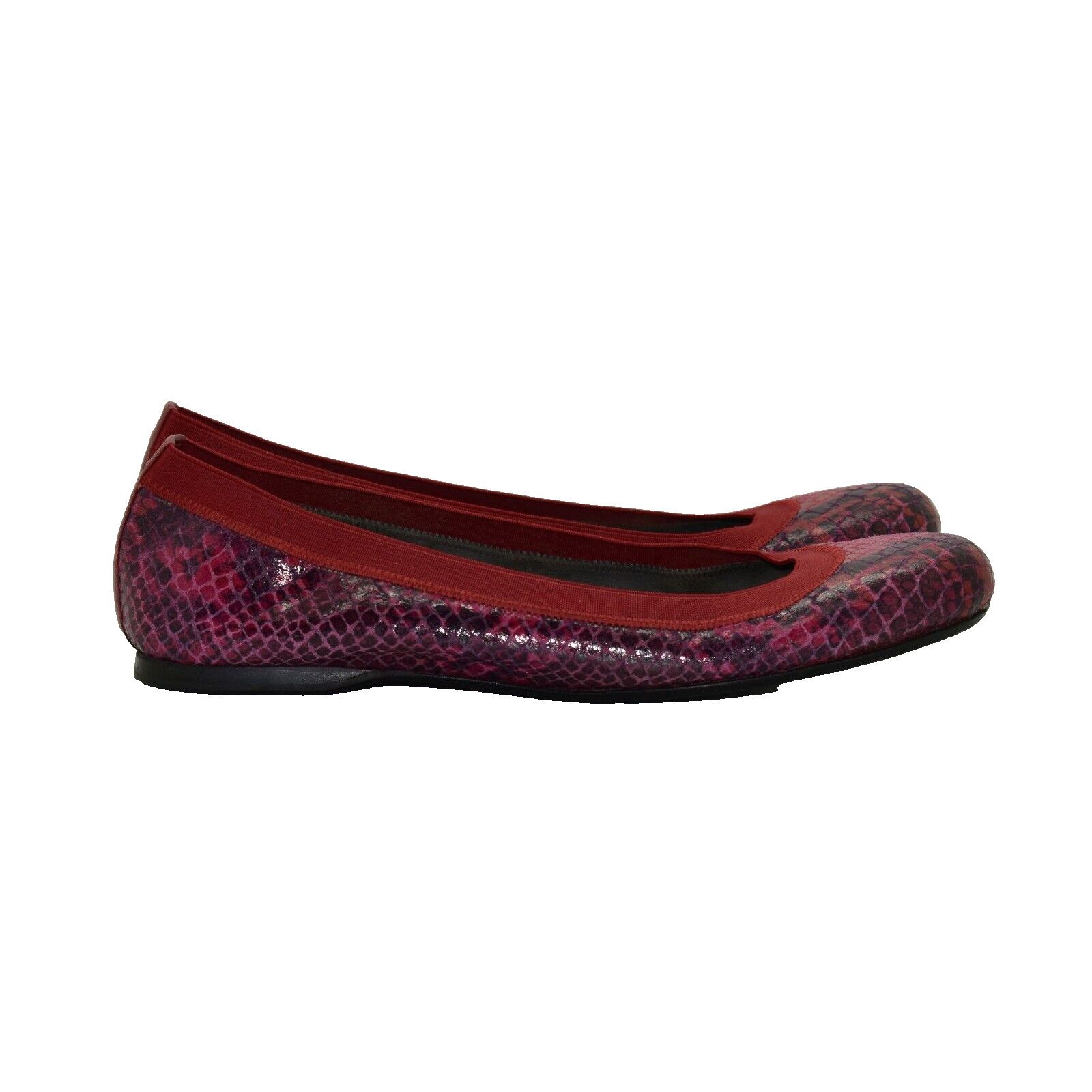 Stuart Weitzman STUART WEITZMAN Snake Lastikon Embossed Ballet Flat Shoe 8.5 Size US 8.5 / IT 38.5 - 3 Thumbnail