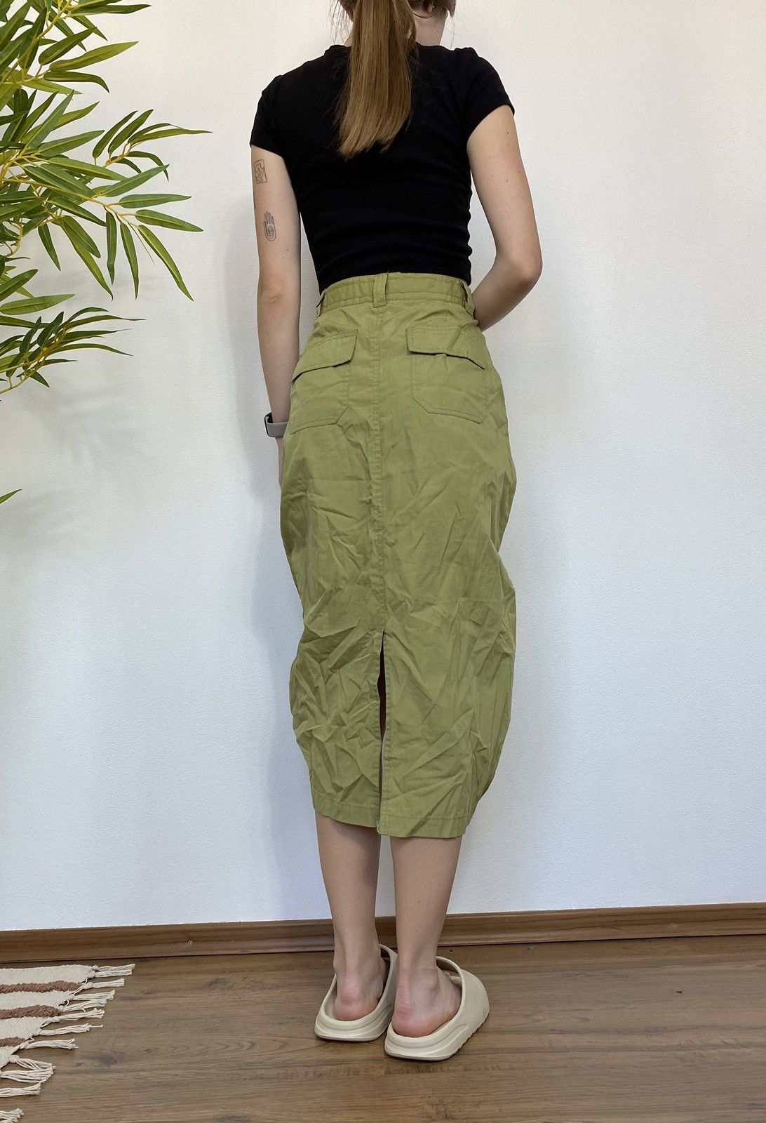 Vintage DRAPERY CARGO ON PUFFS GORPCORE SKIRT Size 25" / US 0 / IT 36 - 6 Thumbnail