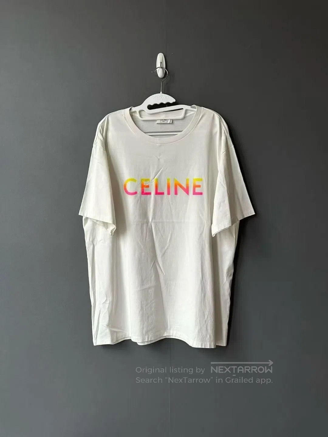 Celine CELINE White Gradient Short Sleeve T-Shirt| Size US L / EU 52-54 / 3 - 1 Thumbnail