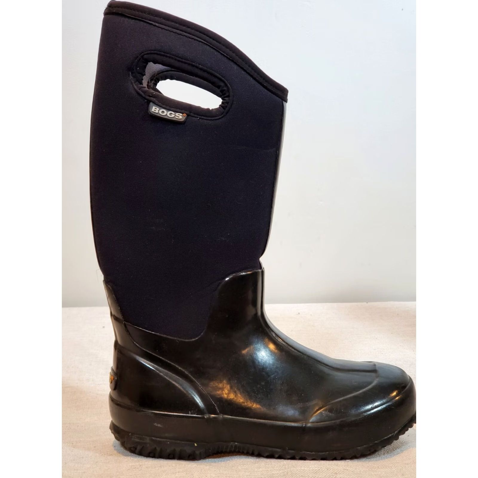 Vintage VINTAGE BOGS Classic High Handles Boots Women US 6 Shiny Black Waterproof Rubber Mid-Calf Size US 6 / IT 36 - 2 Thumbnail