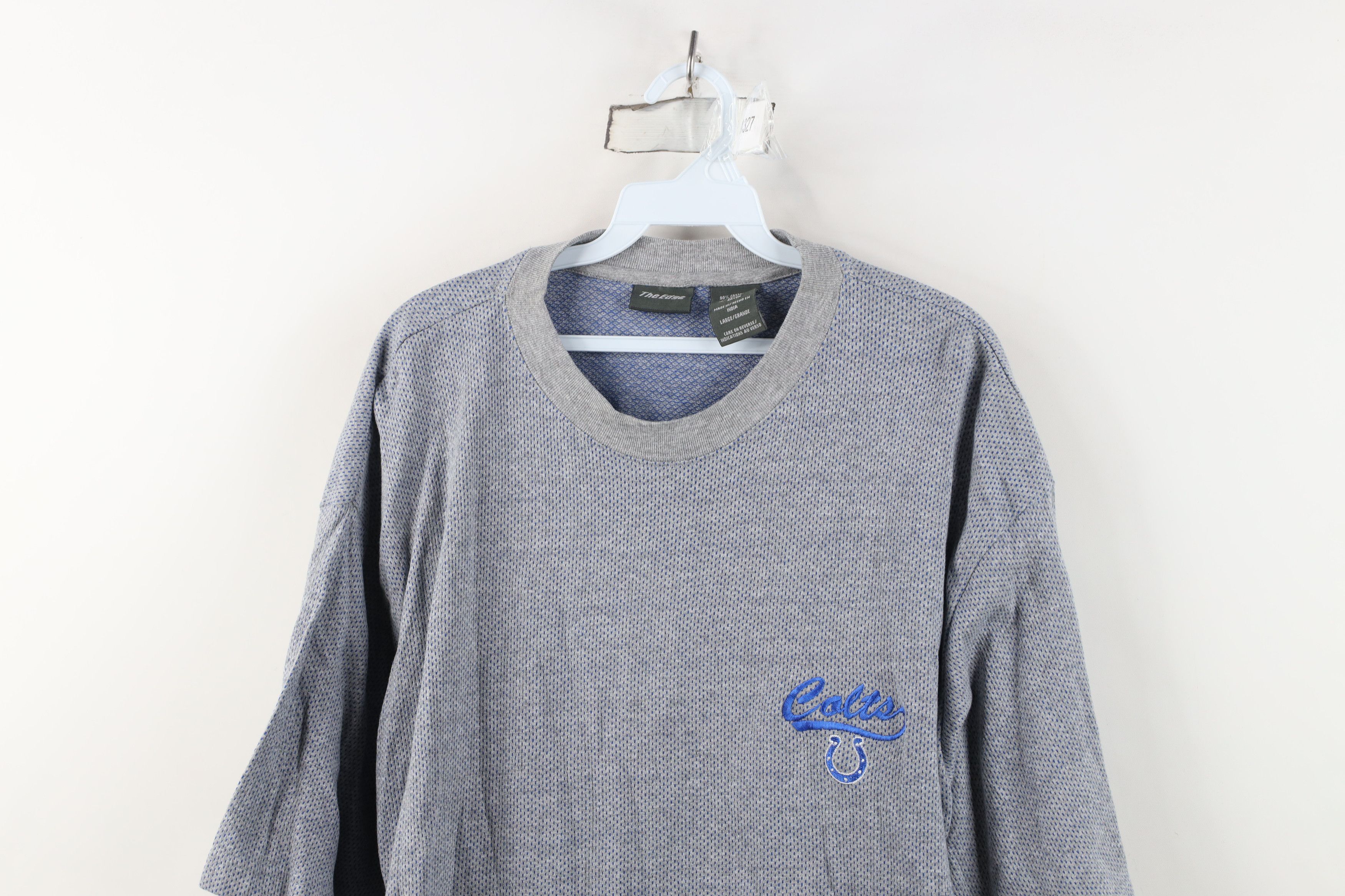 Vintage Deadstock Vintage 90s Y2K Colts Football Knit T-Shirt Size US L / EU 52-54 / 3 - 2 Thumbnail
