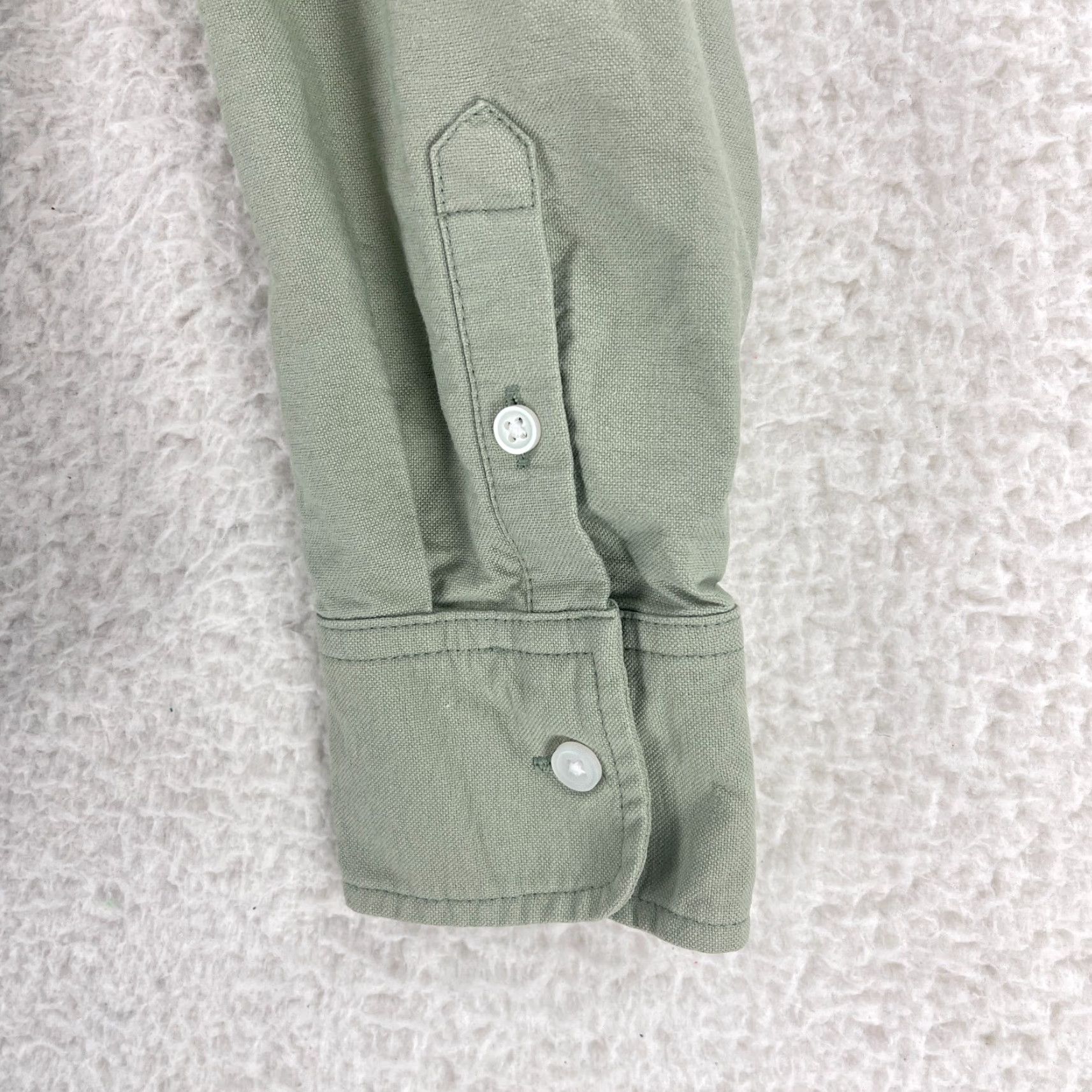 Everlane Everlane Button-Up Shirt Womens Size 0 Green Organic Cotton Long Sleeve Casual Shirt Size XS / US 0-2 / IT 36-38 - 6 Thumbnail