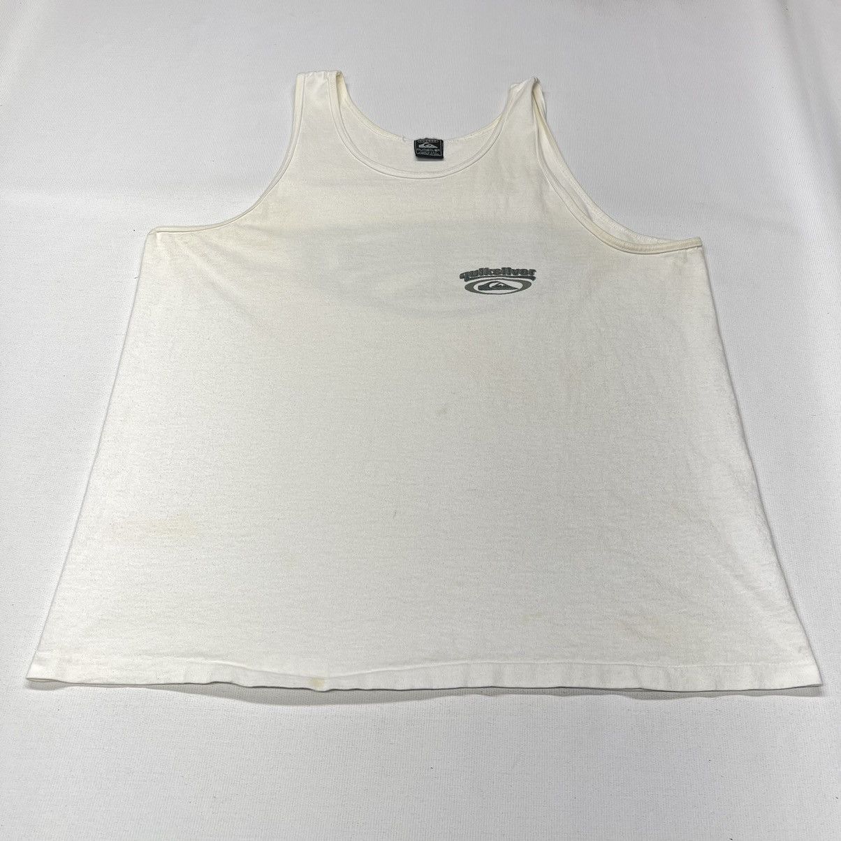 Quiksilver × Vintage Quiksilver Tee Shirt White Sleeveless Tank Graphic Logo Size US XL / EU 56 / 4 - 2 Thumbnail