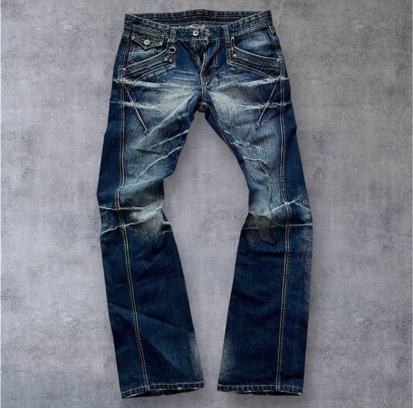 Nicole Club NICOLE CLUB FOR MEN SUPER RARE dark blue bootcut denim Size US 33 - 1 Thumbnail