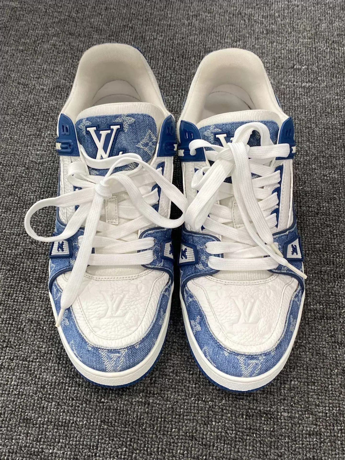 Louis Vuitton LV Blue/White Trainer 98 New 41.5 Size US 8.5 / EU 41-42 - 2 Thumbnail