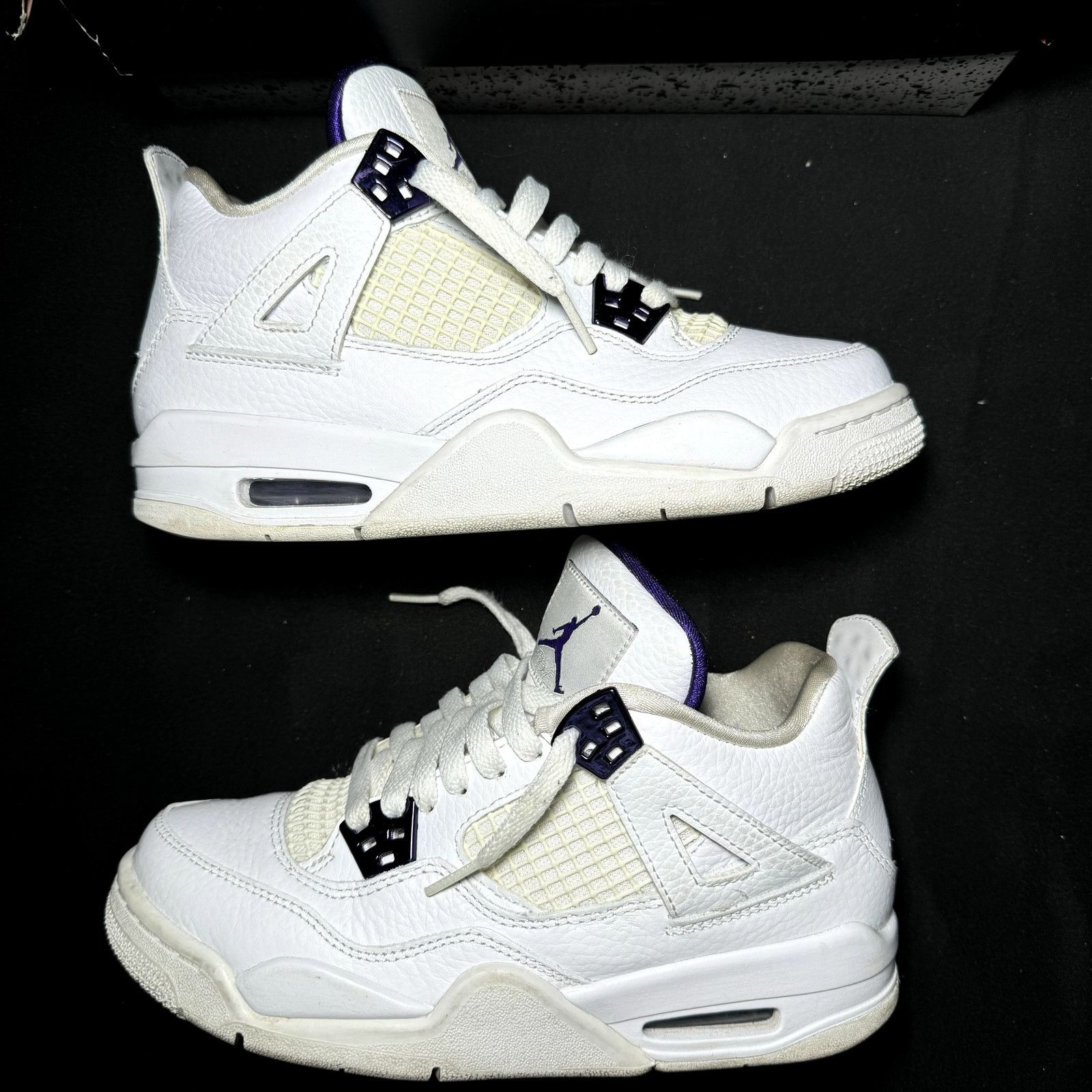 Jordan Brand × Nike Size 5 - Nike Air Jordan 4 Retro GS Purple Metallic Shoes Size US 5 / EU 37 - 3 Thumbnail