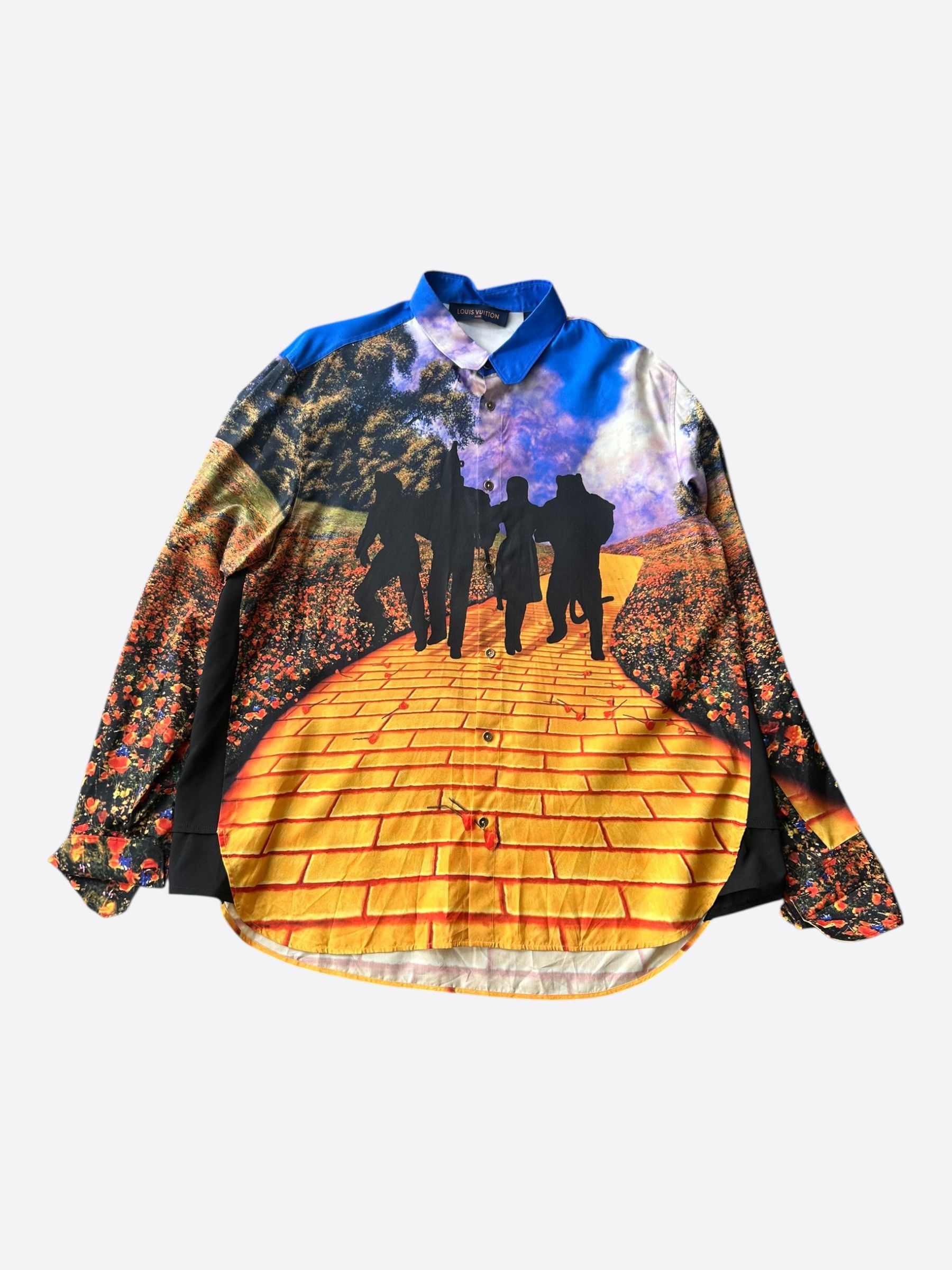 Louis Vuitton Louis Vuitton OZ Multicolor Brick Road Silk Button Up Shirt Size US XXL / EU 58 / 5 - 1 Thumbnail