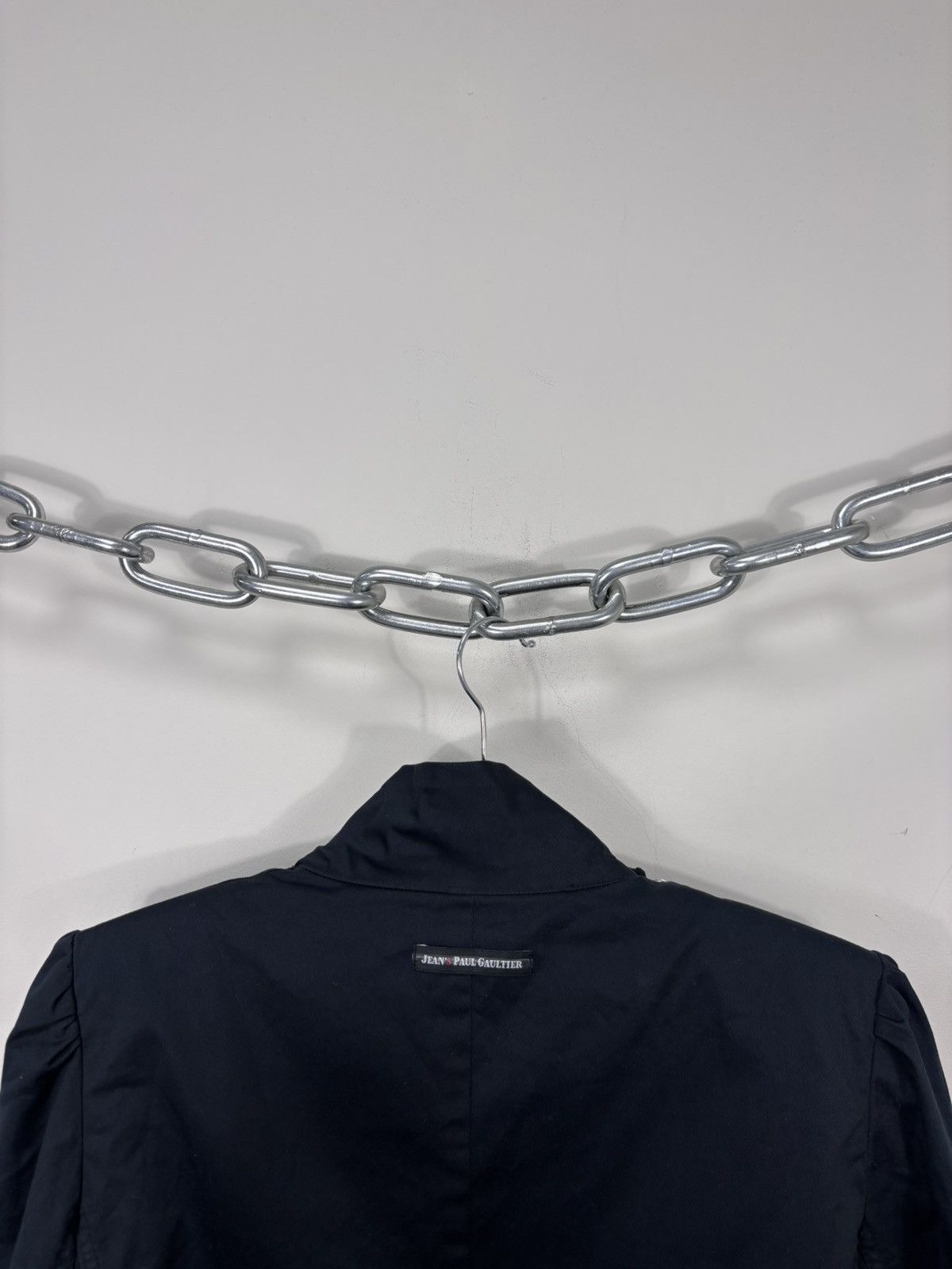 Jean Paul Gaultier Jean Paul Gaultier Women’s Navy/Black Asymmetrical Jacket Size L / US 10 / IT 46 - 17 Thumbnail