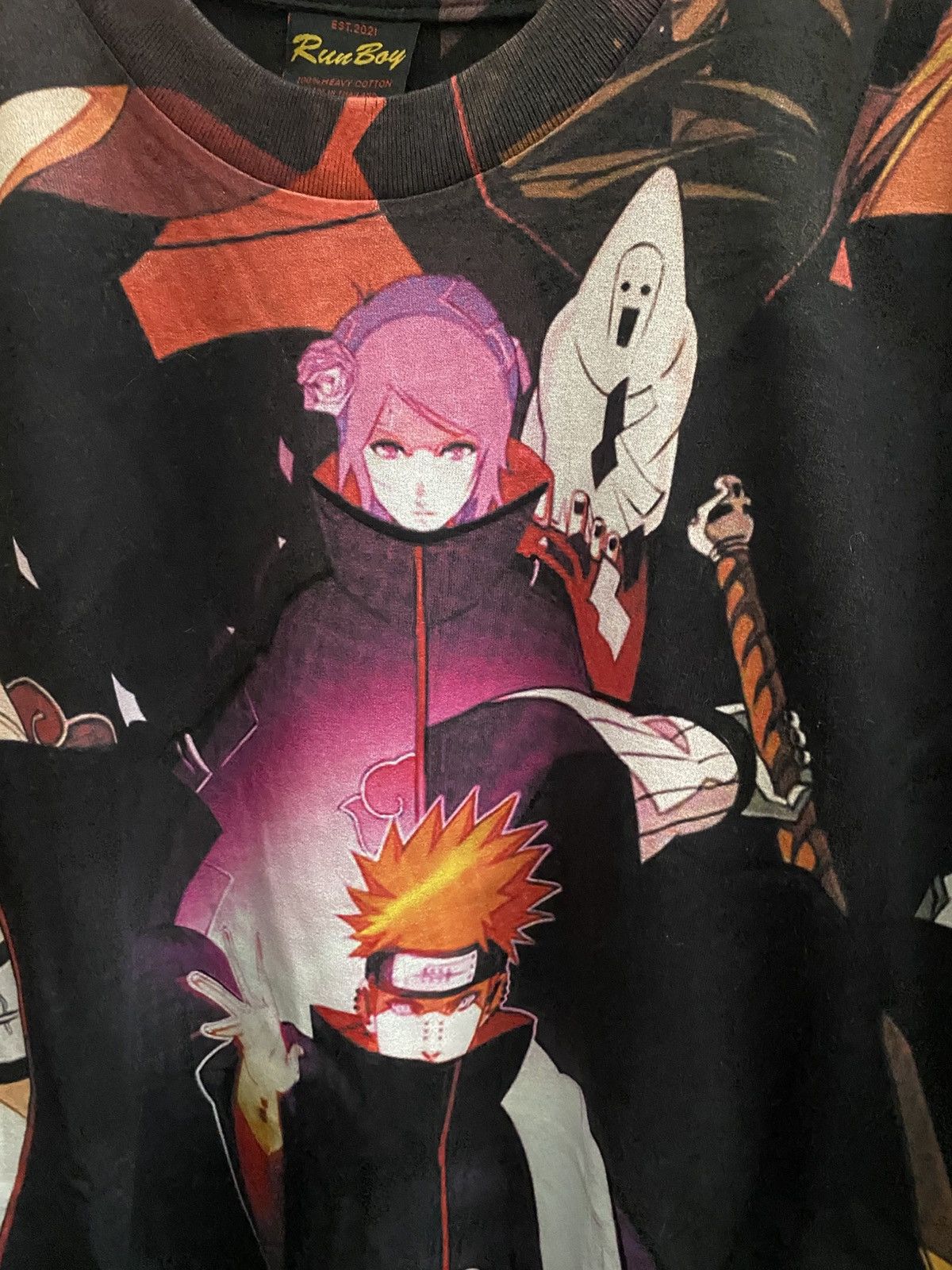 Anime VINTAGE ANIME NARUTO SHIPPUDEN AKATSUKI OVERPRINT Size US XL / EU 56 / 4 - 2 Thumbnail