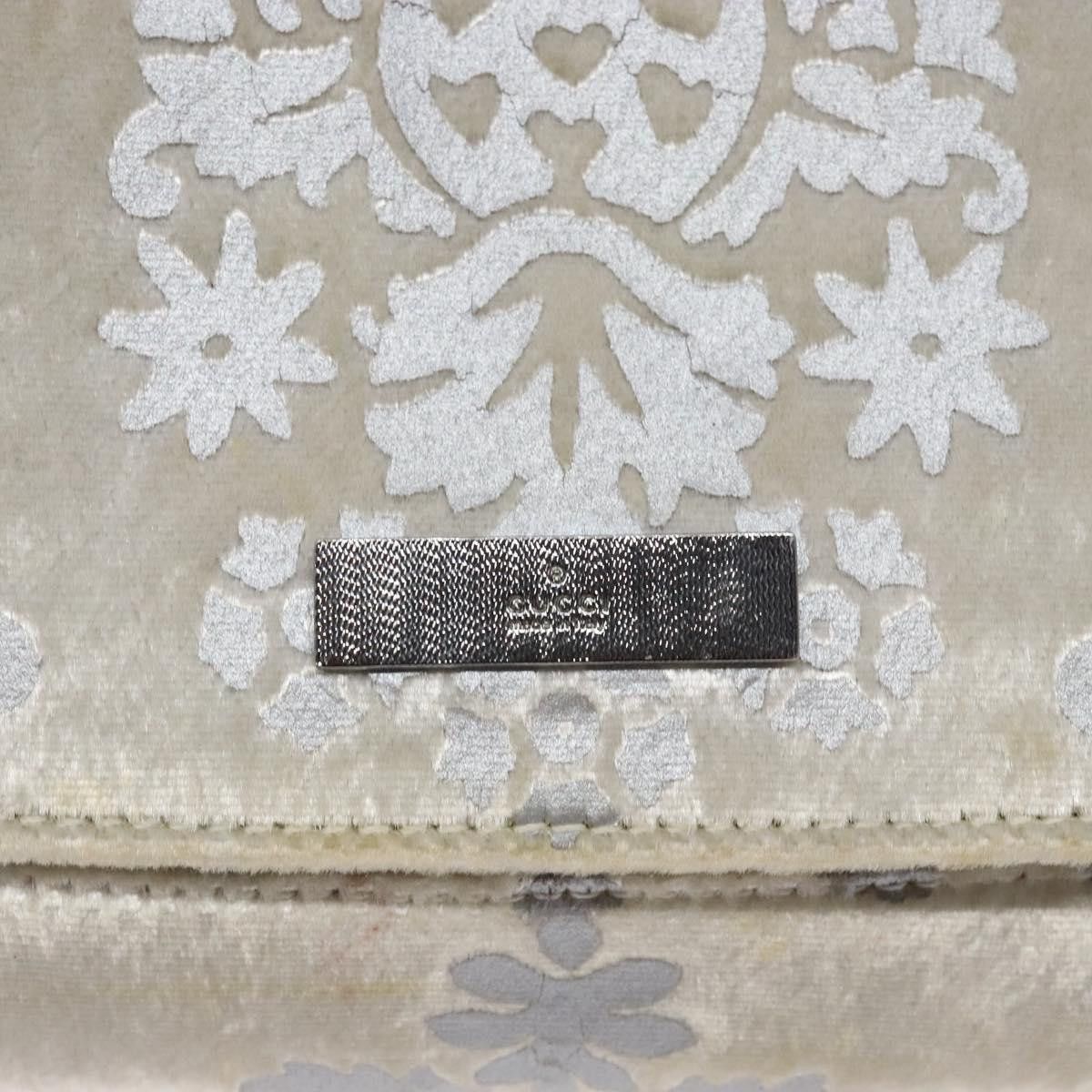 Gucci GUCCI Chain Shoulder Bag Velor White 007 2033 007 2033 Size ONE SIZE - 15 Thumbnail