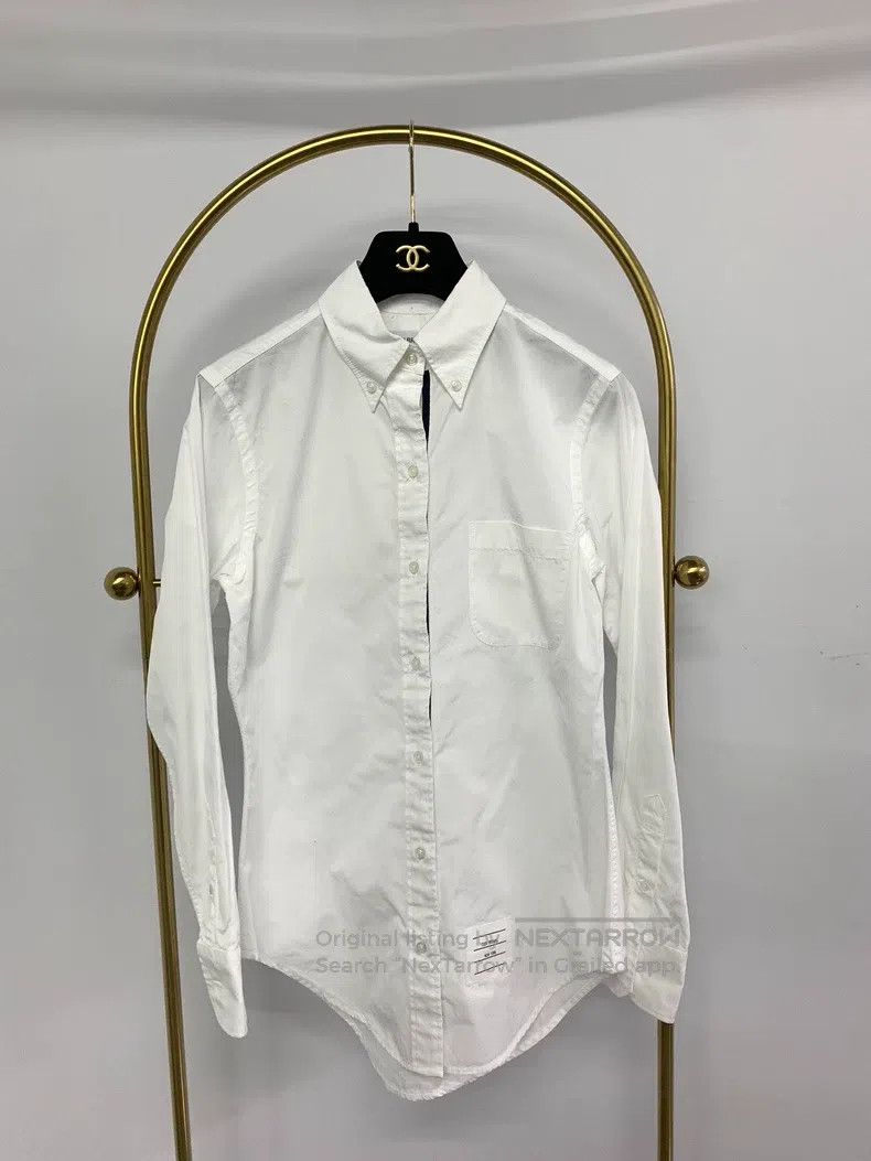 Thom Browne Thom Browne White Long Sleeve Shirt Size XS / US 0-2 / IT 36-38 - 1 Thumbnail