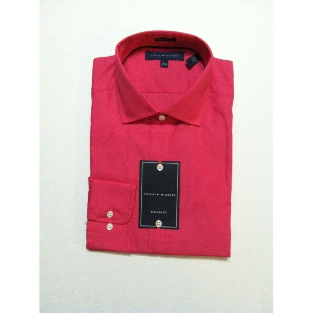 Tommy Hilfiger TOMMY HILFIGER MENS NEW 100%COTTON DRESS SHIRT 15.5/32-33 Size US M / EU 48-50 / 2 - 1 Thumbnail
