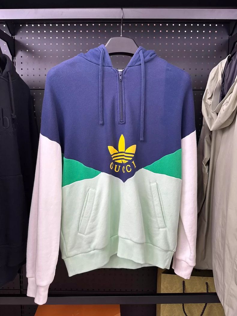 Gucci Gucci Adidas Color Block Hoodie - dmc Size US S / EU 44-46 / 1 - 1 Thumbnail