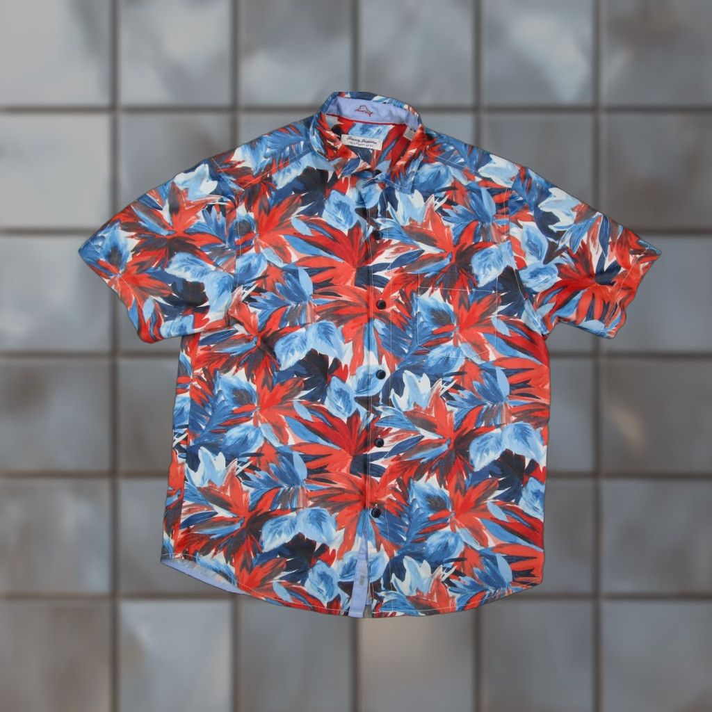Tommy Bahama Tommy Bahama Coconut Point Shirt Mens M Island Zone Floral Button-Up Short Sleeve Multicolor Red Blue White Tropical Beach Hawaiian Size US M / EU 48-50 / 2 - 1 Thumbnail