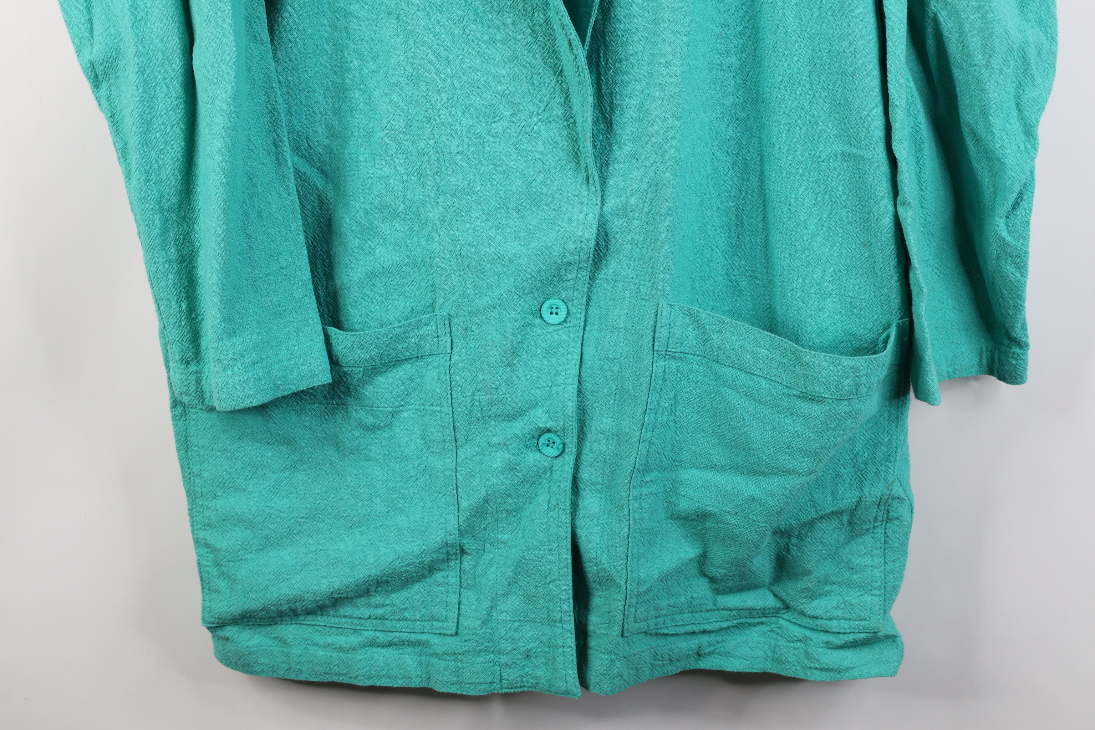 Vintage Vintage 90s Streetwear Fit Gauzy Cotton Blazer Jacket USA Size XS / US 0-2 / IT 36-38 - 3 Thumbnail