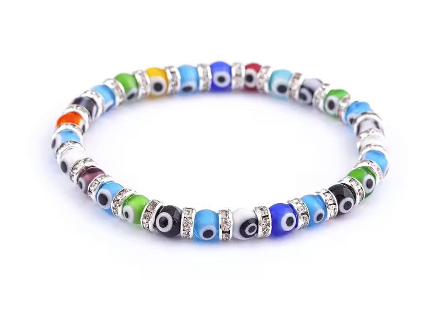 Jewelry Lucky Evil Eye Handmade Elastic Rope Bracelets Size ONE SIZE - 2 Thumbnail