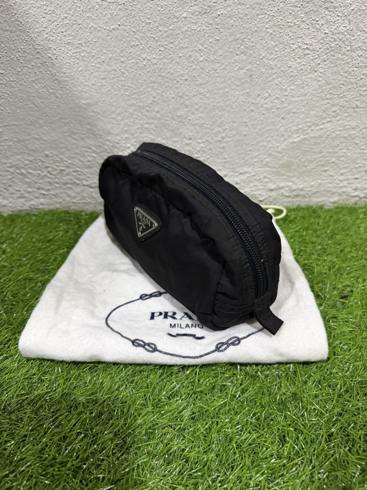 Vintage Vintage Prada Cosmetic pouch Bag Black Nylon Size ONE SIZE - 3 Thumbnail