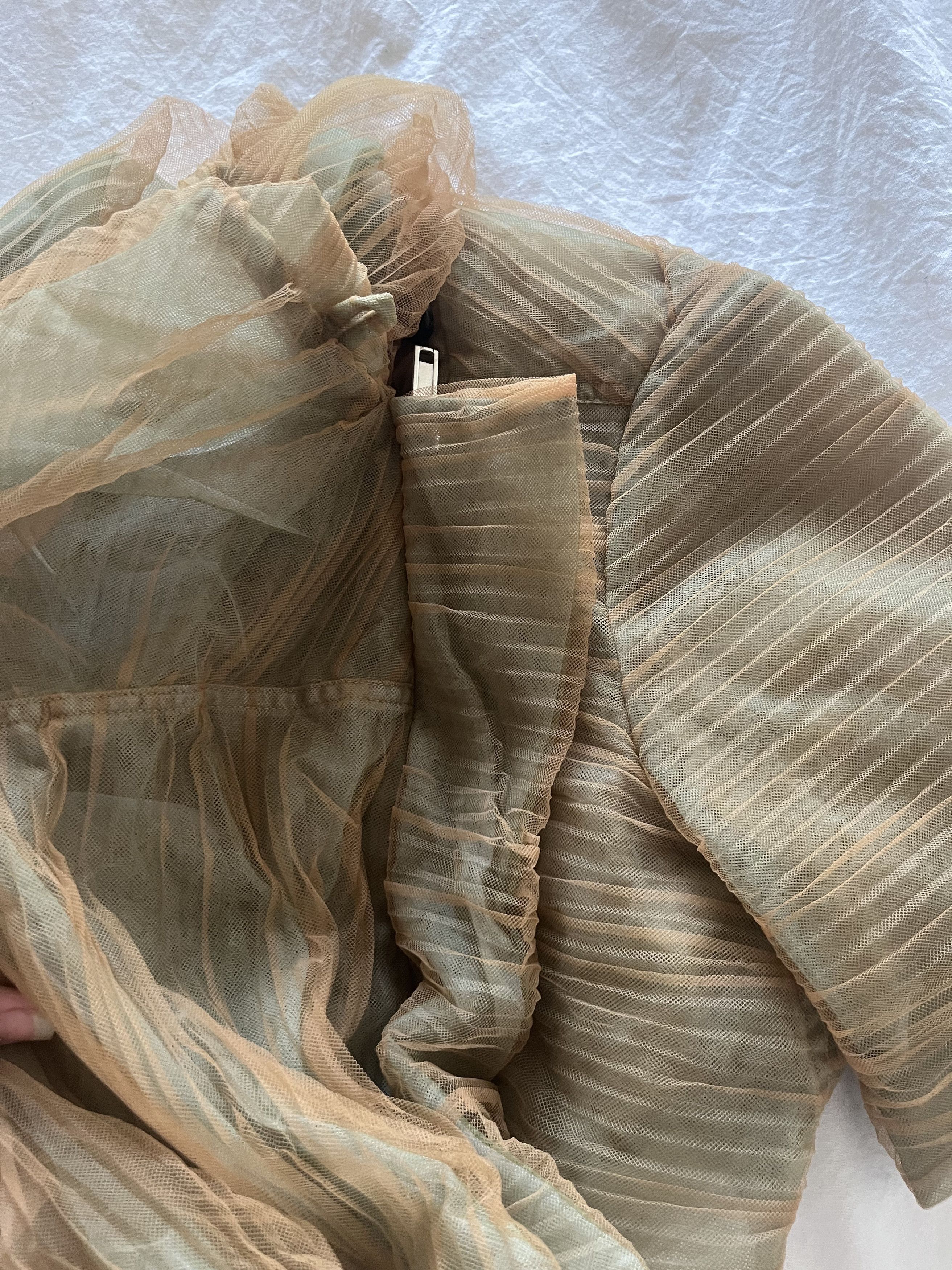 Rick Owens Rick Owens brown "Dirt" bolero tulle jacket SS18 Size S / US 4 / IT 40 - 6 Thumbnail