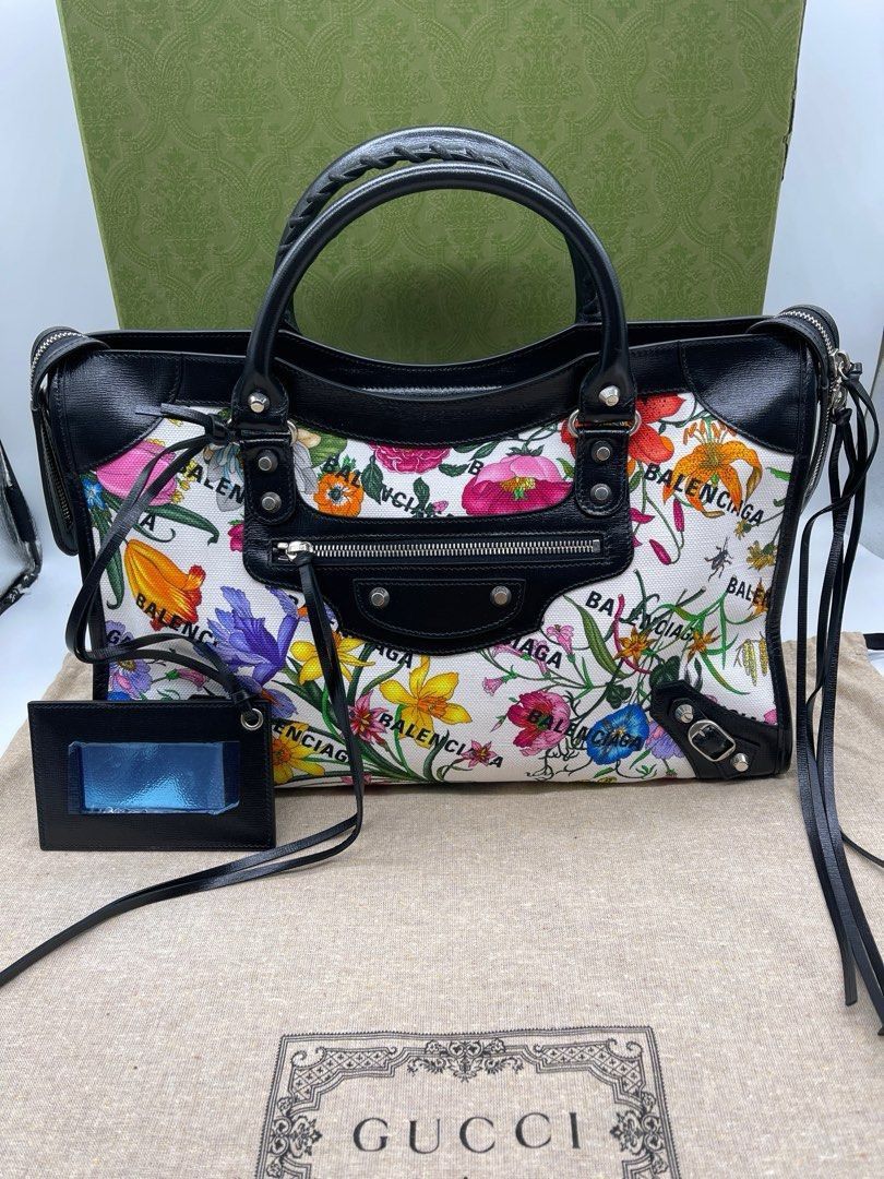 Gucci x Balenciaga The Hacker Project Flora Neo Classic City Bag